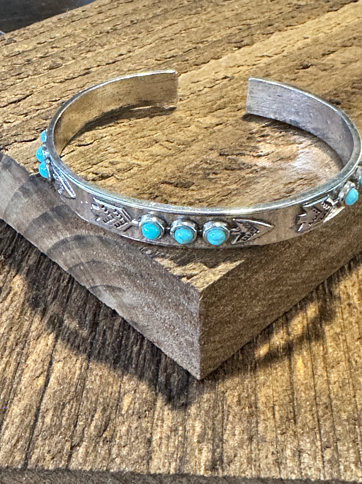 Handcrafted Boho Chic Native American Turquoise Stone Open Cuff Bangle Bracelet, Gift BoxHandcrafted Boho Chic Native American Turquoise Stone Open Cuff Bangle Bracelet, Gift Box - Premium boho bracelet from Lunar Deer - Just $29! Shop now at Silver Elegant