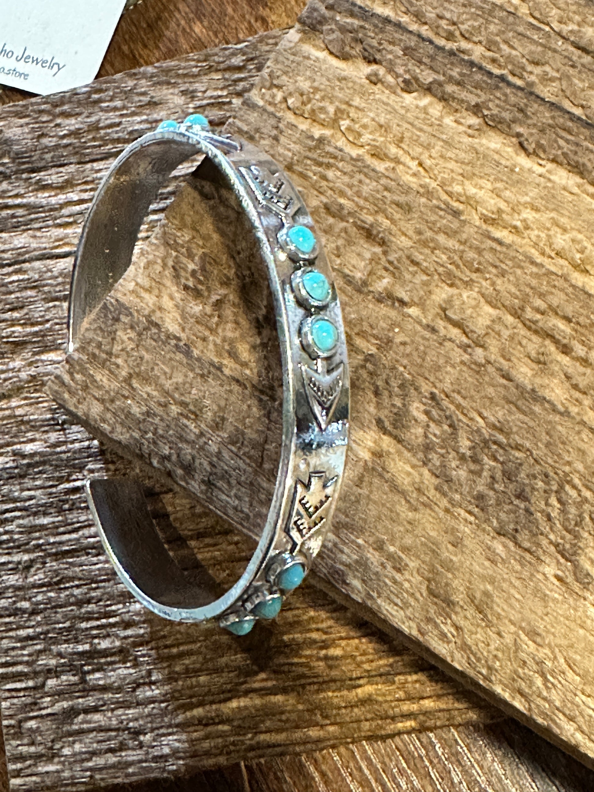 Handcrafted Boho Chic Native American Turquoise Stone Open Cuff Bangle Bracelet, Gift BoxHandcrafted Boho Chic Native American Turquoise Stone Open Cuff Bangle Bracelet, Gift Box - Premium boho bracelet from Lunar Deer - Just $29! Shop now at Silver Elegant