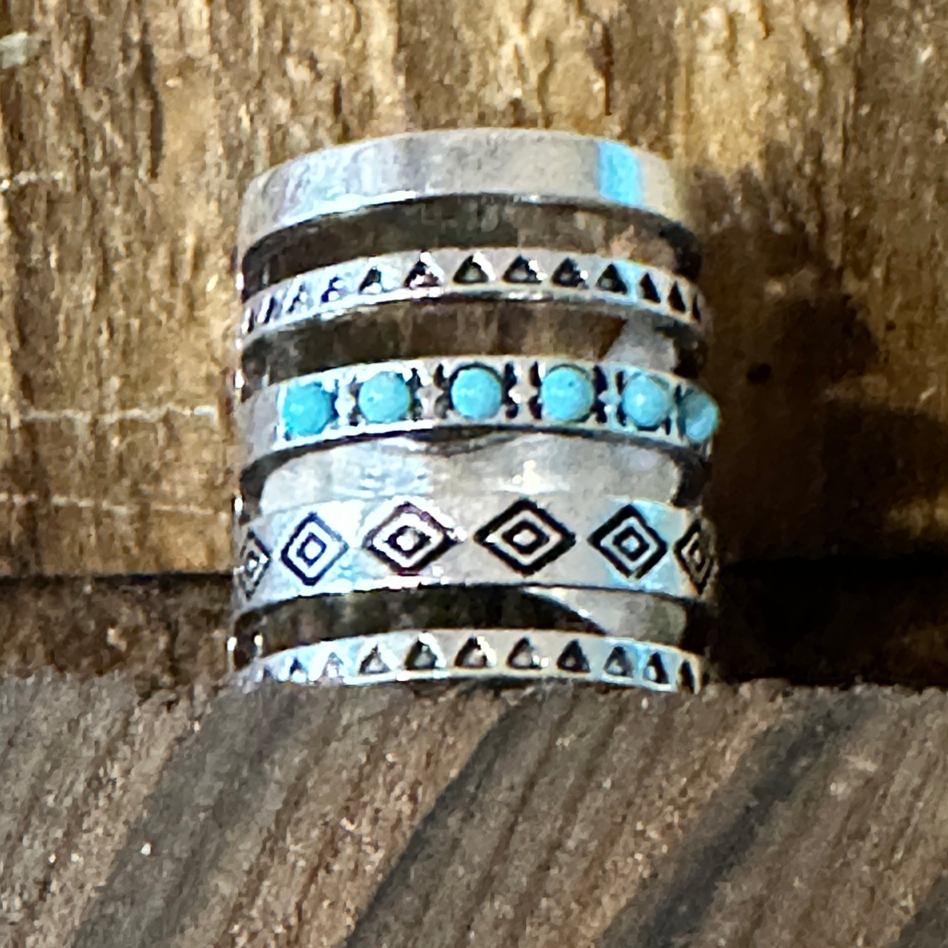 Handmade Artesian Hippie Native American Wide Cuff Ring, Turquoise Stones, Gift BoxHandmade Artesian Hippie Native American Wide Cuff Ring, Turquoise Stones, Gift Box - Premium indian cuff ring from Silver Elegant - Just $19! Shop now at Silver Elegant