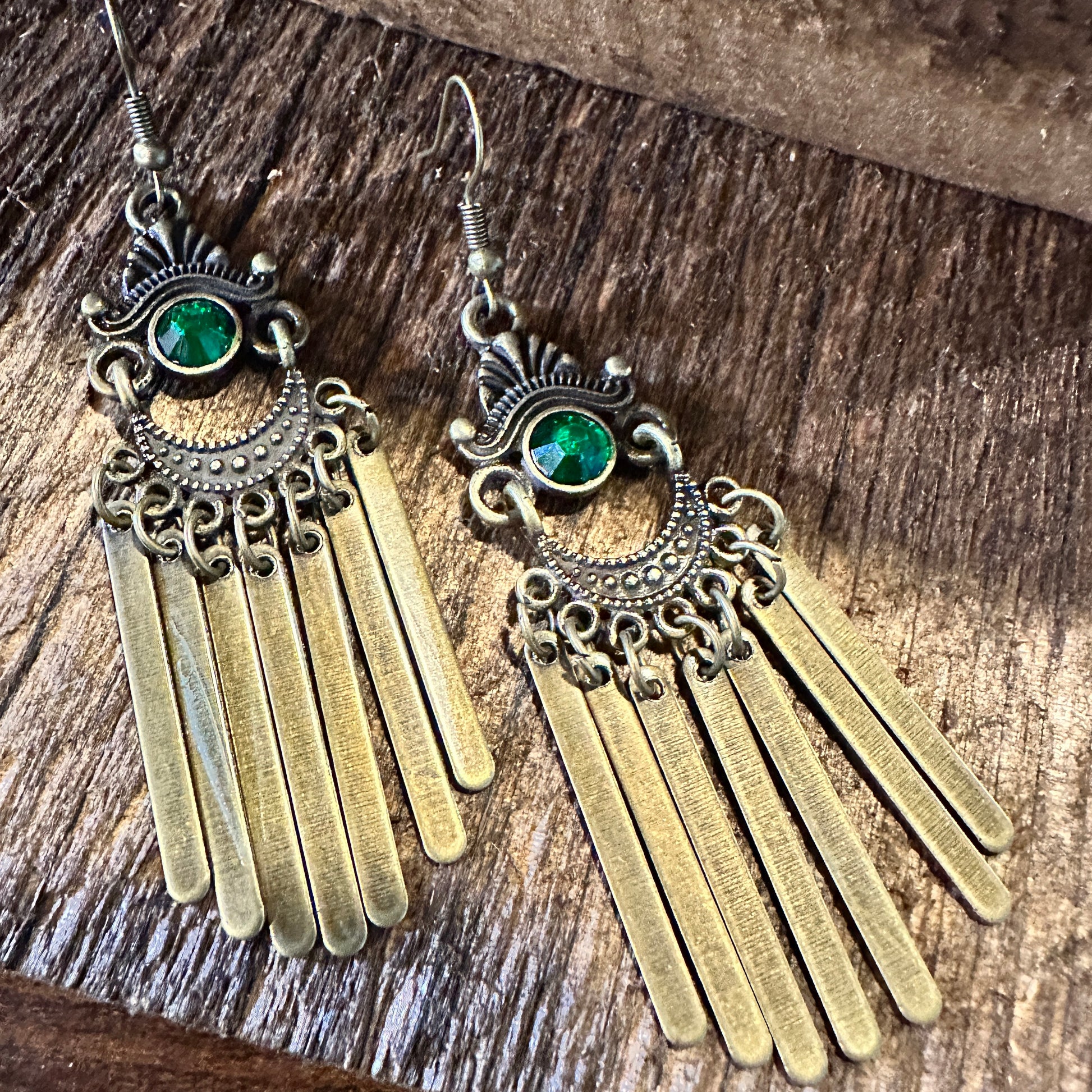 Boho Southwestern Copper Drop Earrings, Emerald Stone, Gift BoxBoho Southwestern Copper Drop Earrings, Emerald Stone, Gift Box - Premium Drop Stud Earring from Silver Elegant - Just $22! Shop now at Silver Elegant