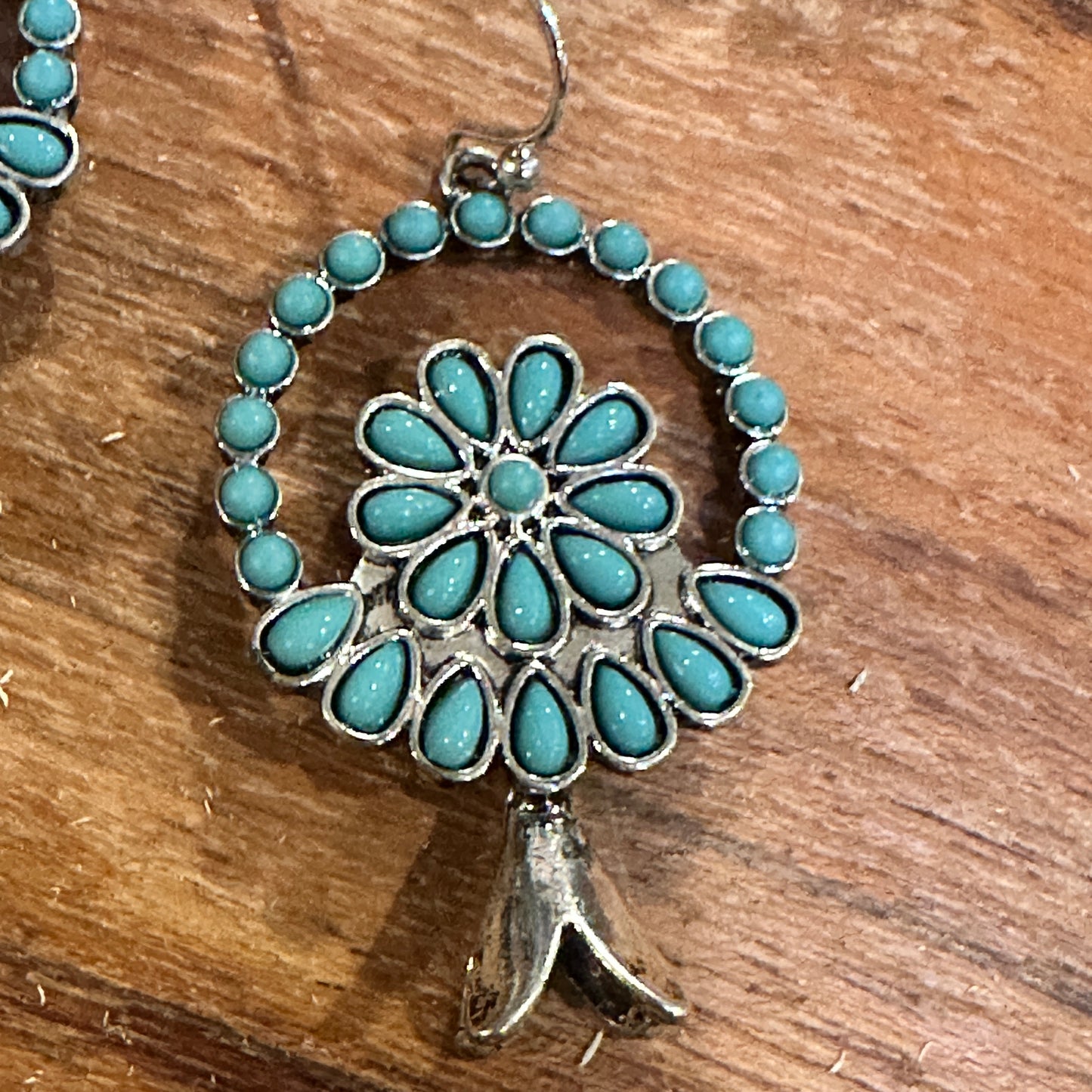 Turquoise Blossom Charm Earrings: Nature's Elegance