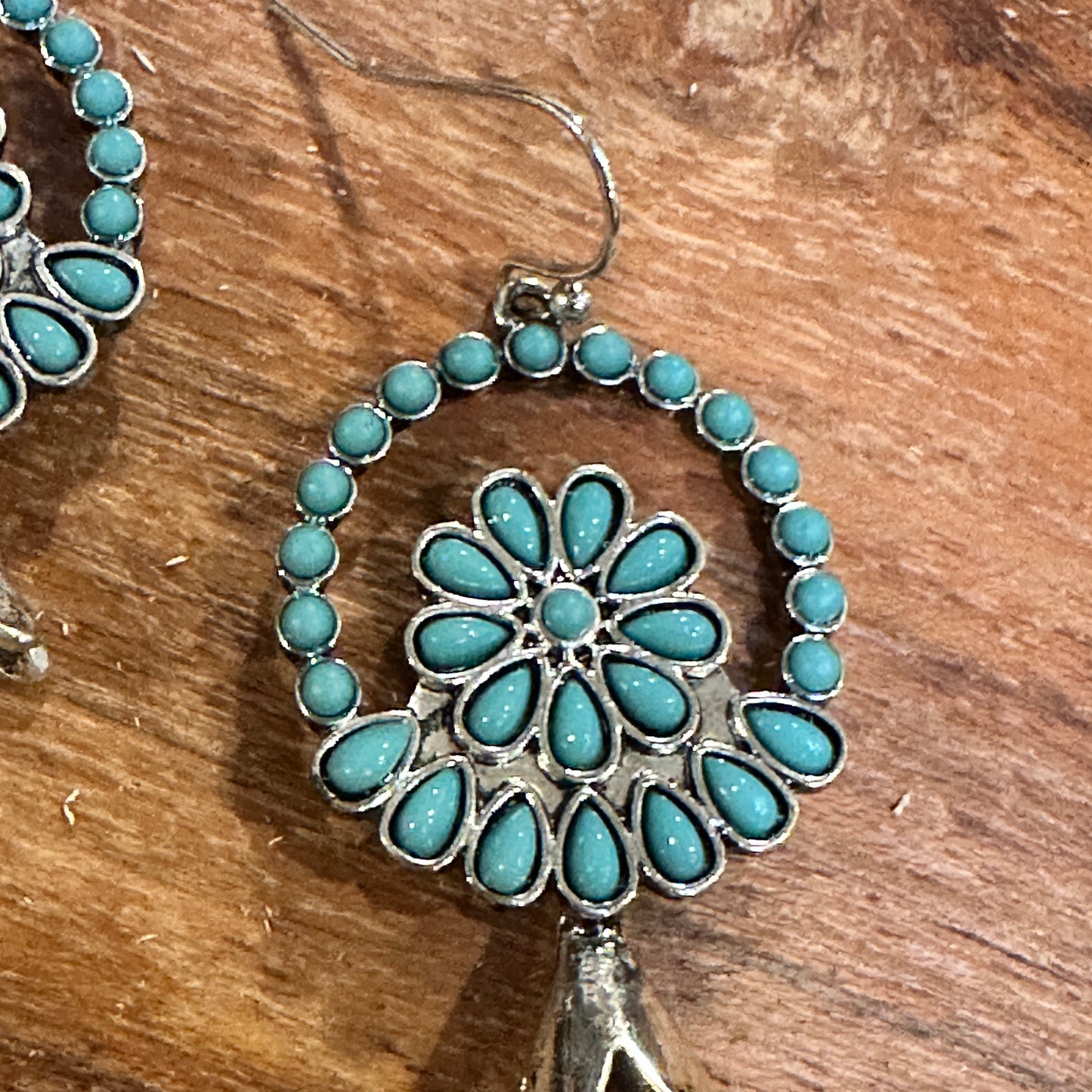 Turquoise Blossom Charm Earrings: Nature's Elegance