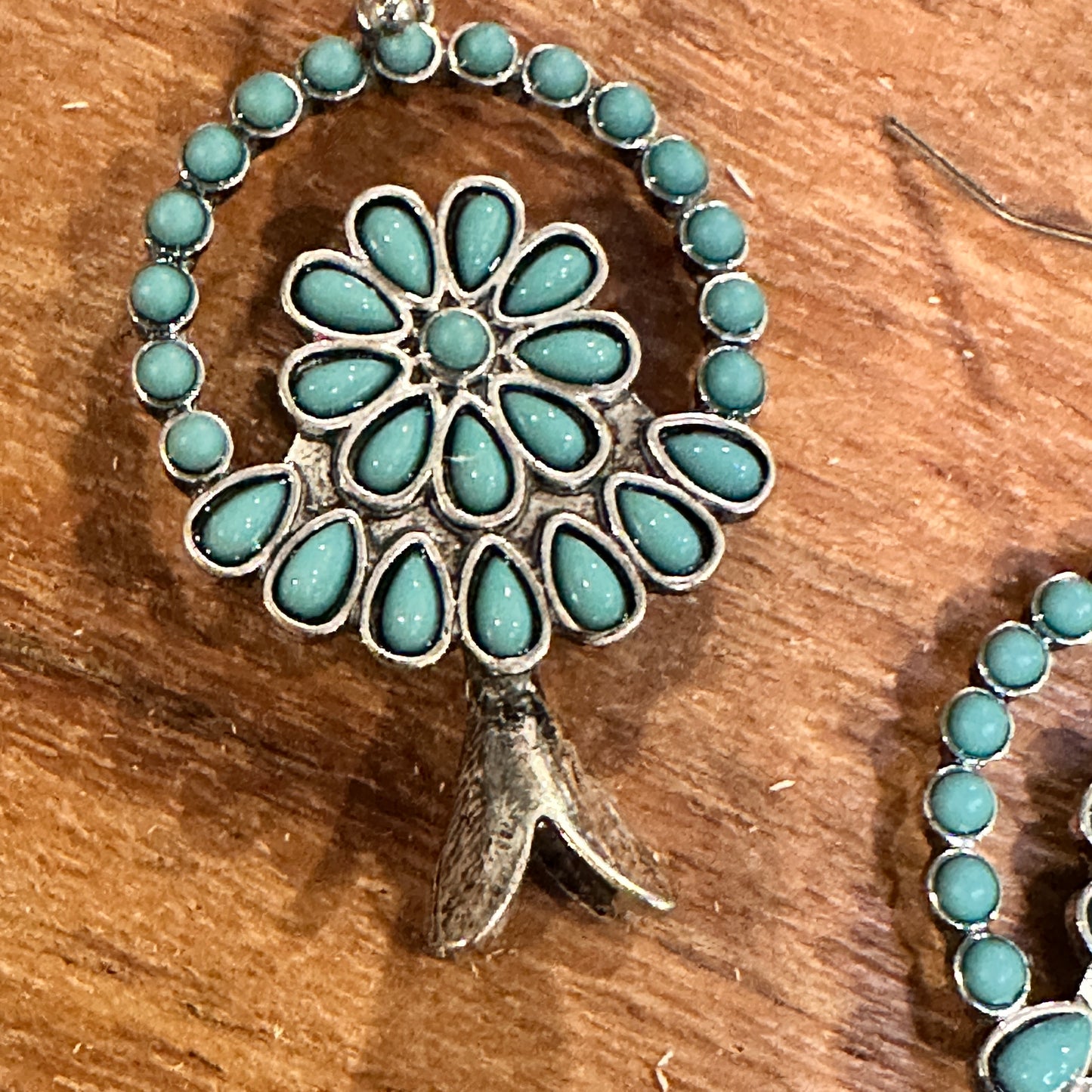 Turquoise Blossom Charm Earrings: Nature's Elegance