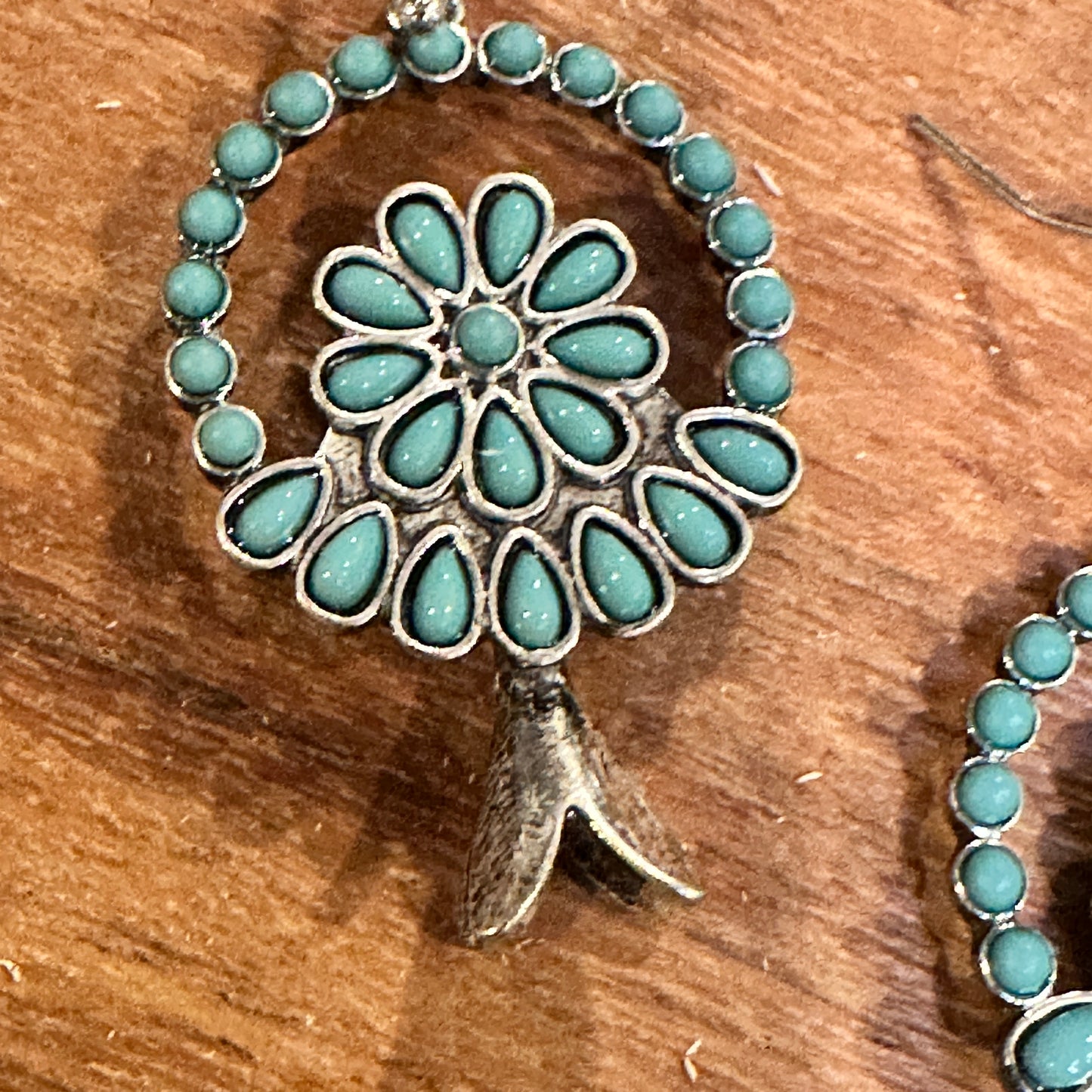 Turquoise Blossom Charm Earrings: Nature's Elegance