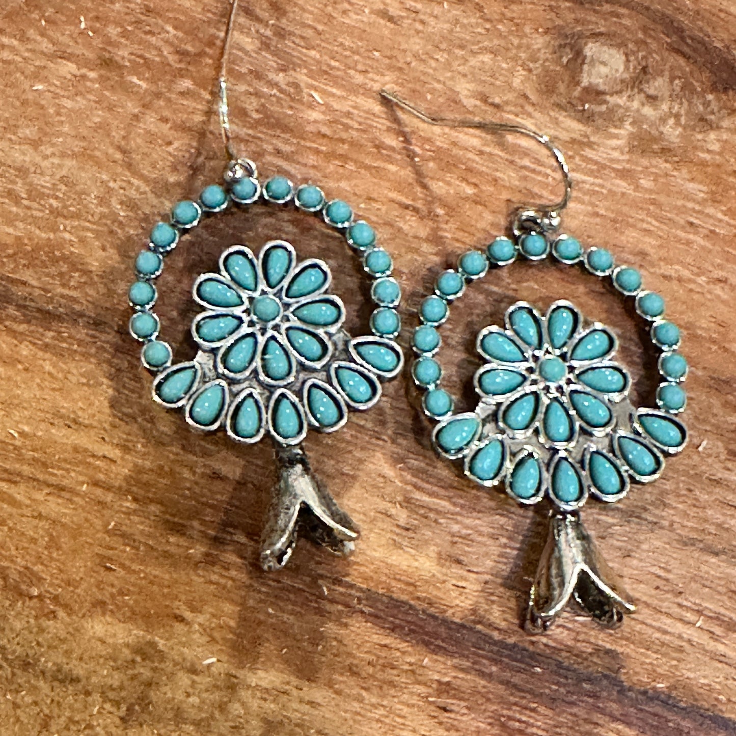 Turquoise Blossom Charm Earrings: Nature's Elegance