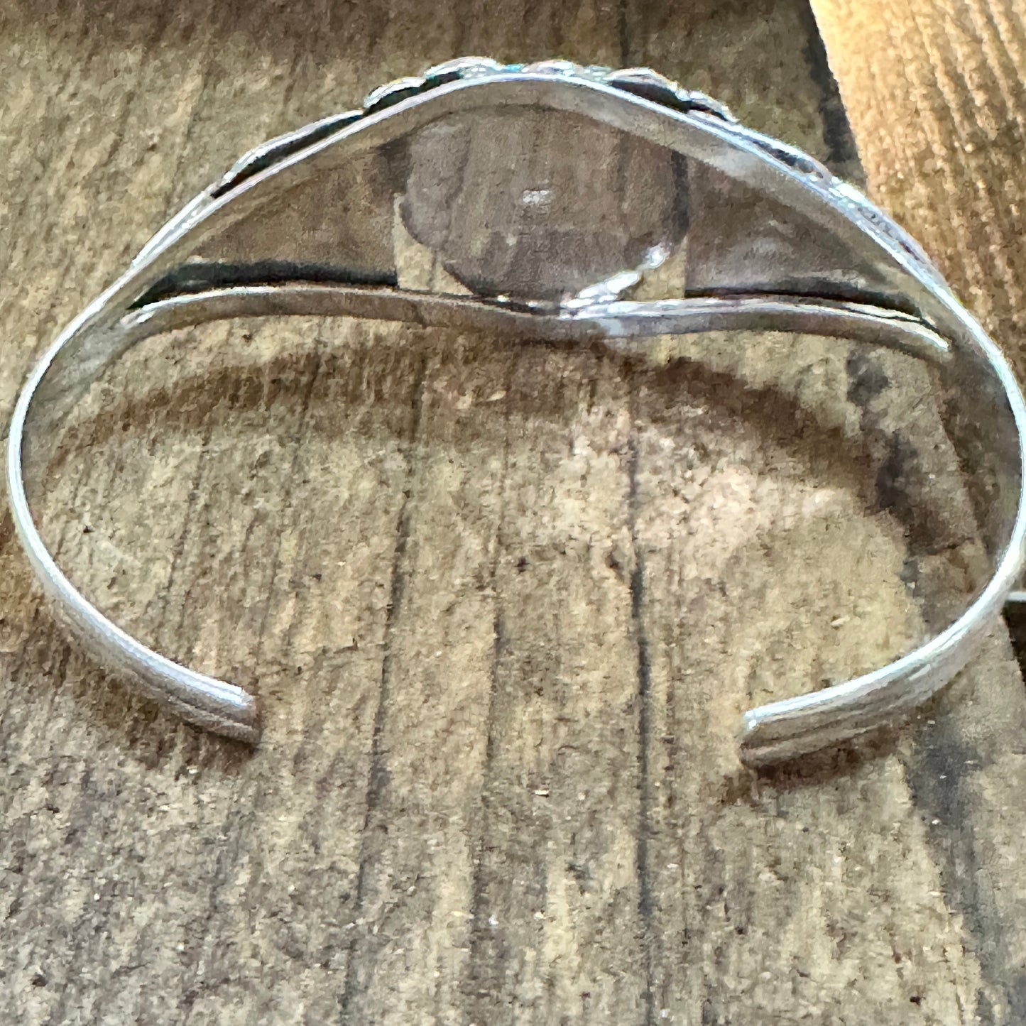 Handmade Sterling Silver Kingman Turquoise Cuff Bracelet Signed Gift Box