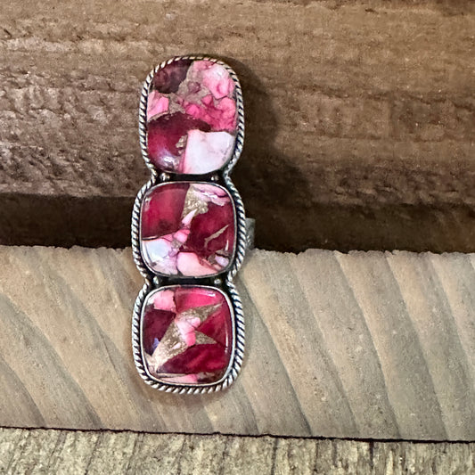 Handmade Sterling Silver Dahlia Rose Adjustable Ring by Nizhoni