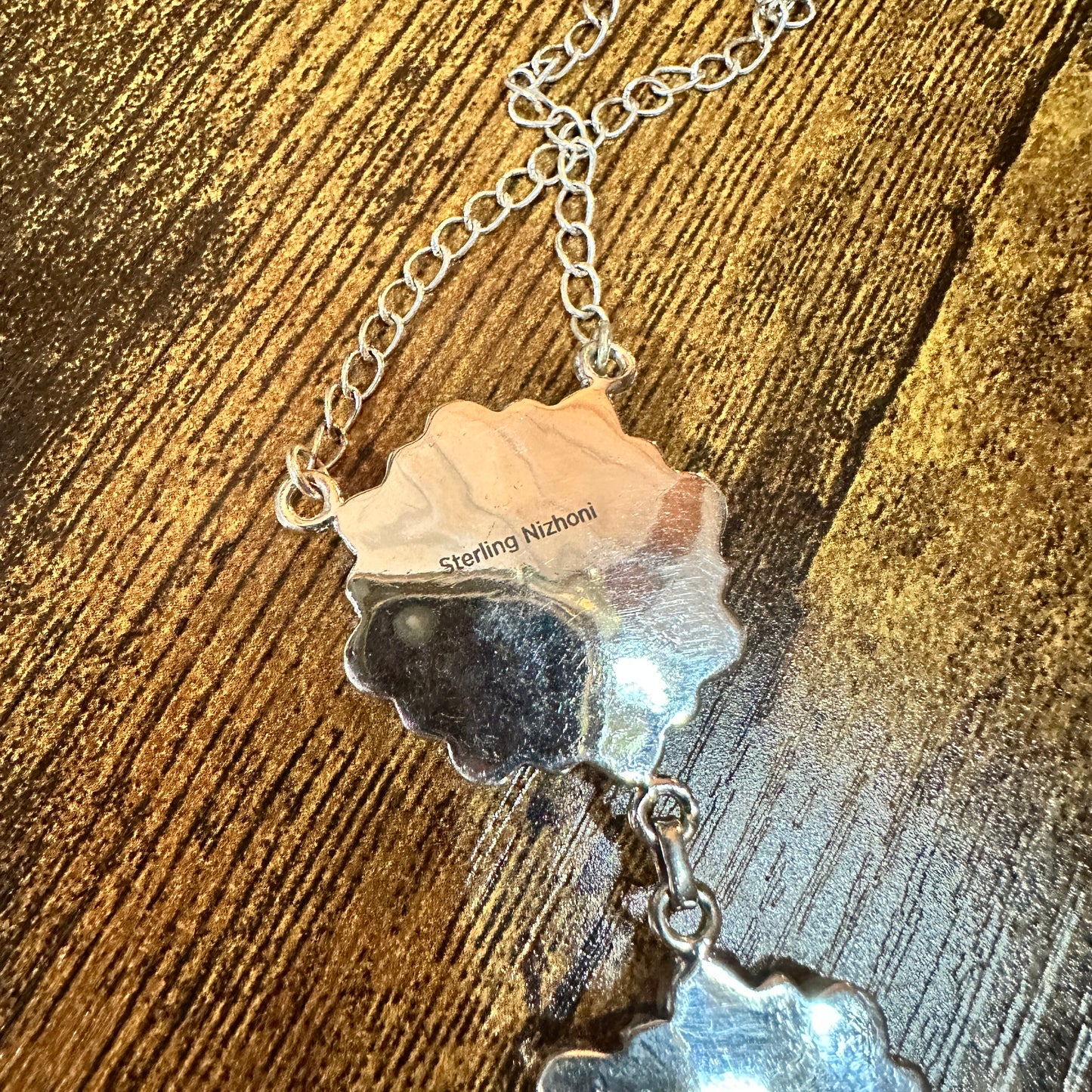 Handmade Cotton Candy Floral Necklace In Sterling Silver Signed By Nizhoni