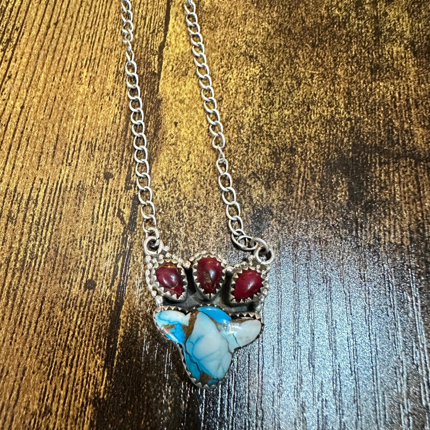 Kingman Dahlia Rose Necklace , 925 Sterling Silver, Signed