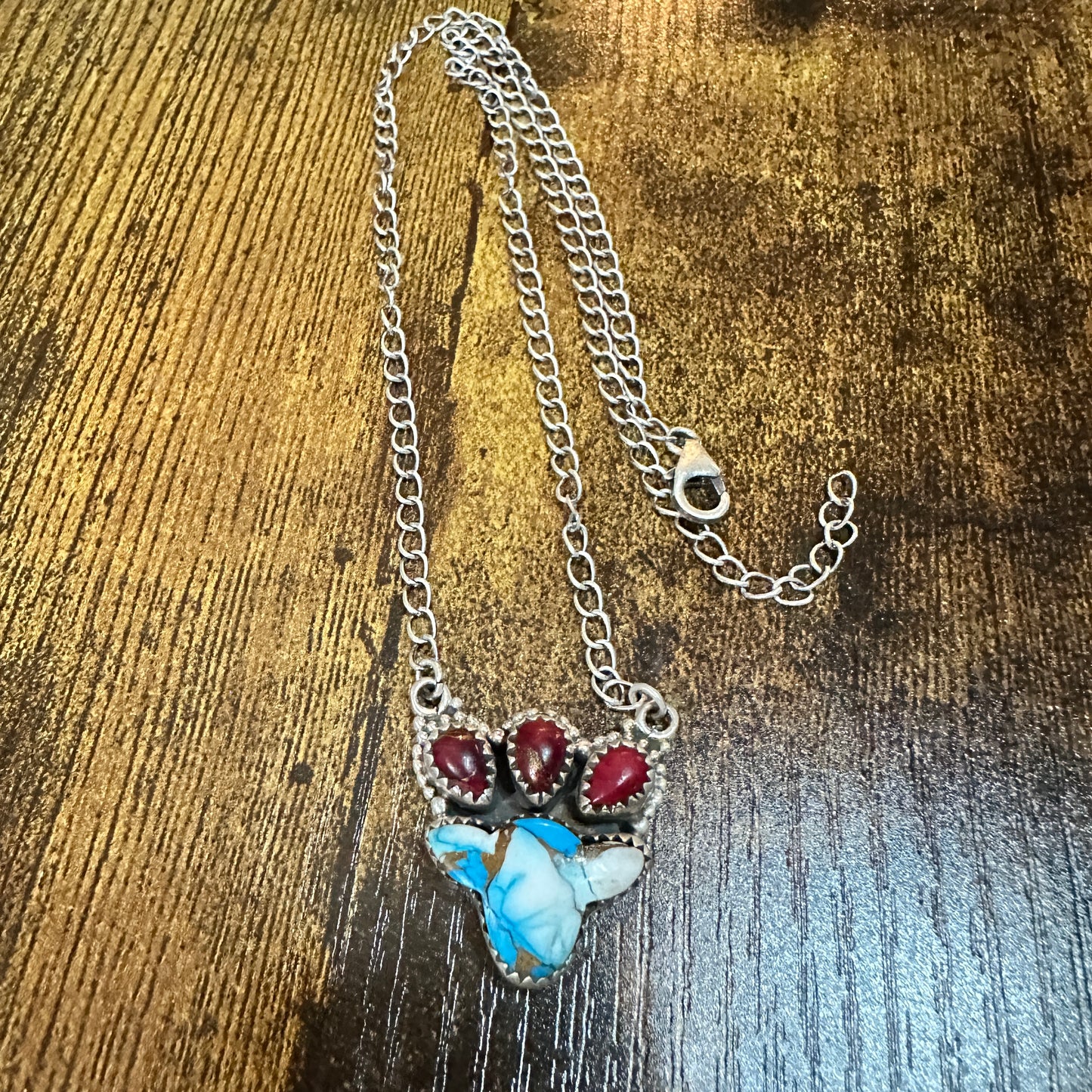 Kingman Dahlia Rose Necklace , 925 Sterling Silver, Signed