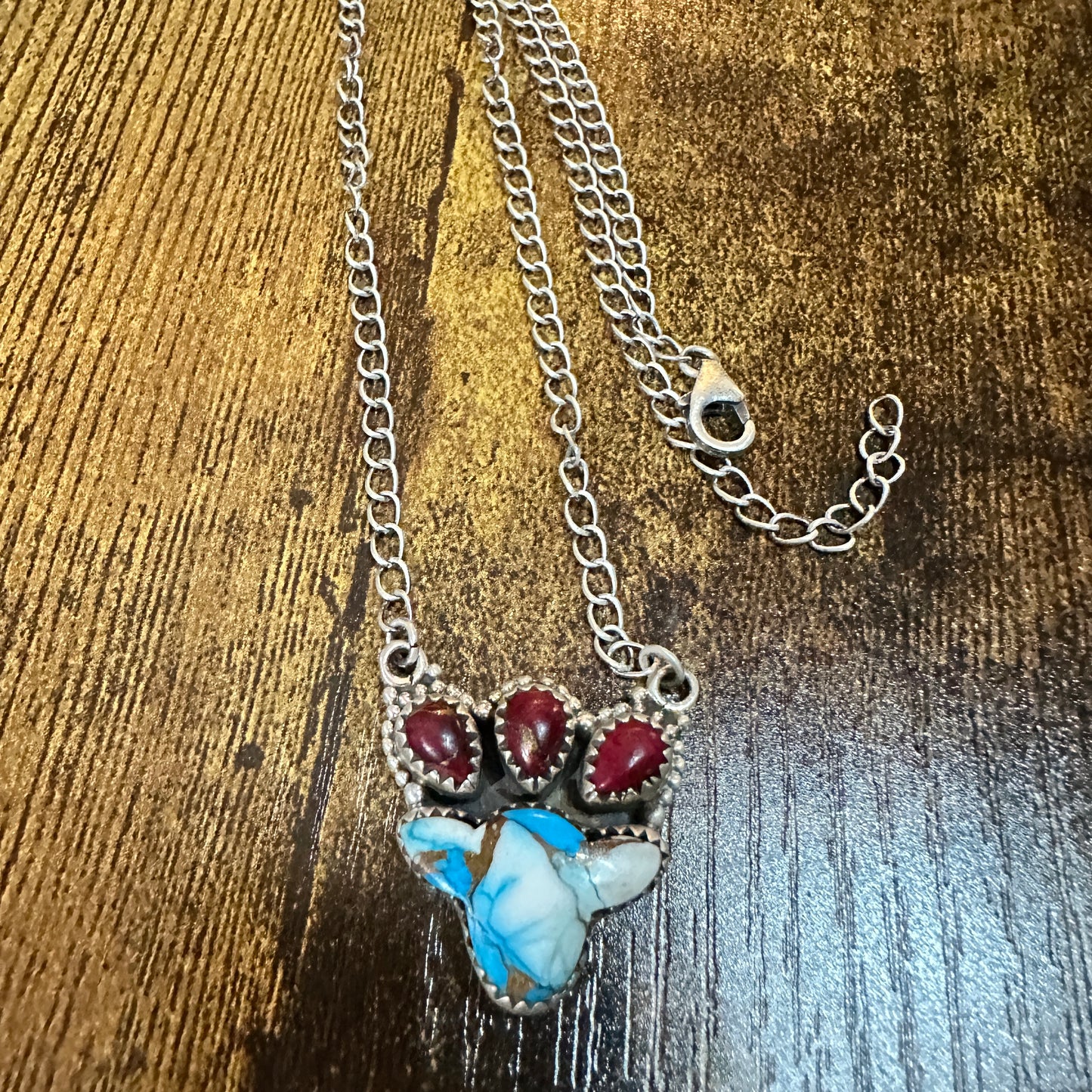 Kingman Dahlia Rose Necklace , 925 Sterling Silver, Signed