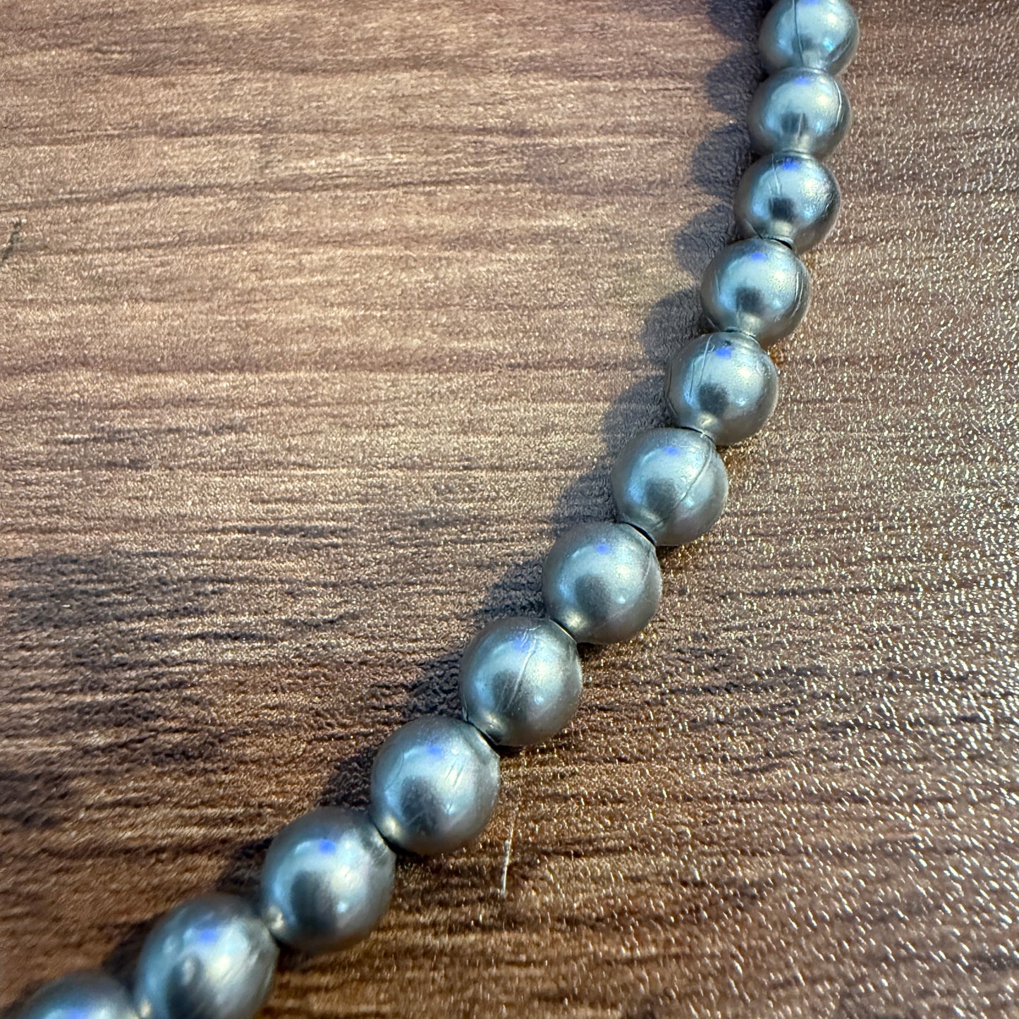 Handcrafted Western Chic, 16 Inch Silver Plated Beads Necklace with 3 Inch Extender