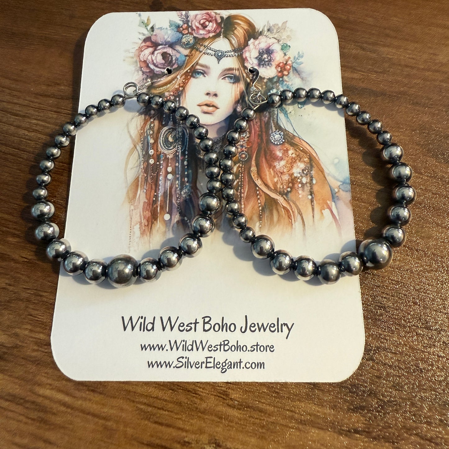 Only Sterling Silver Pearl Hoops Handcrafted Western Wedding Jewelry