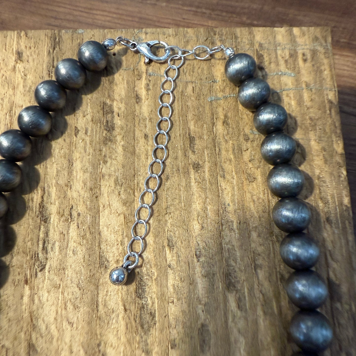 Western Thunderbird Pendant Navajo Style Pearl Bead Necklace in White