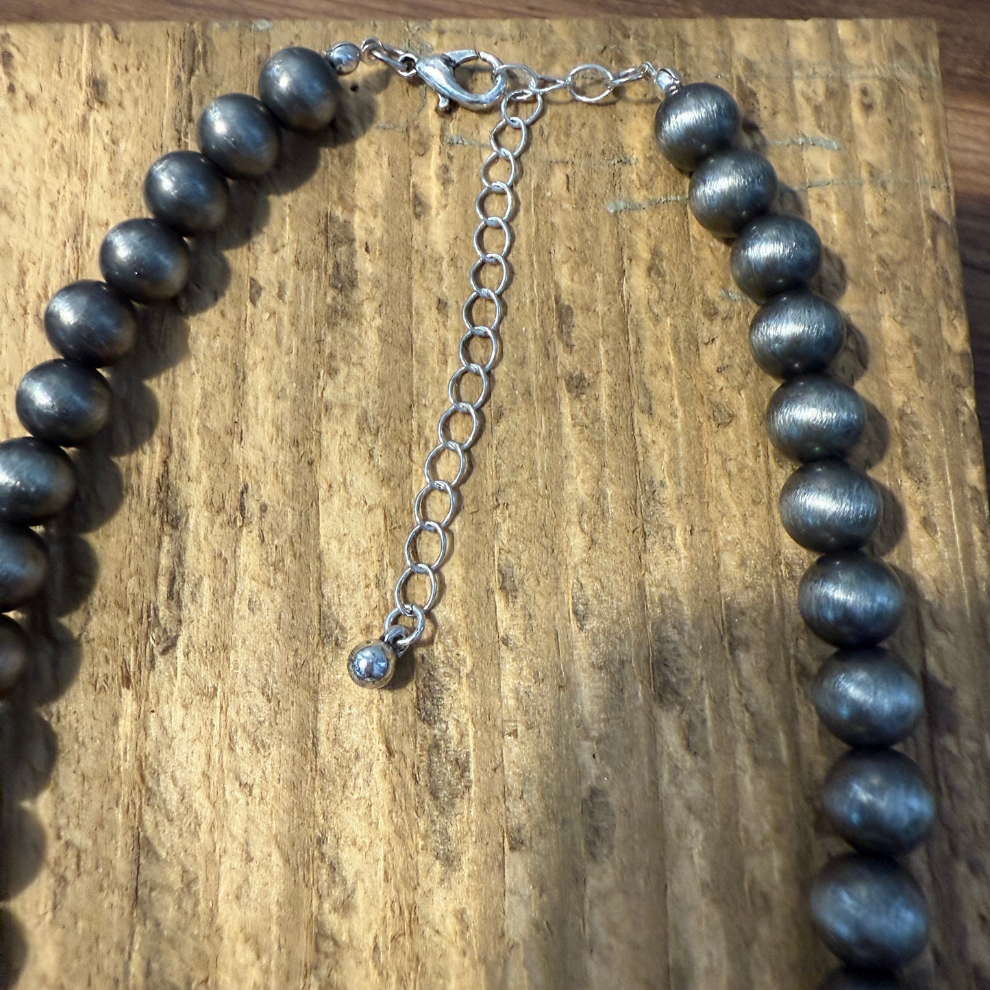 Western Thunderbird Pendant Navajo Style Pearl Bead Necklace in White