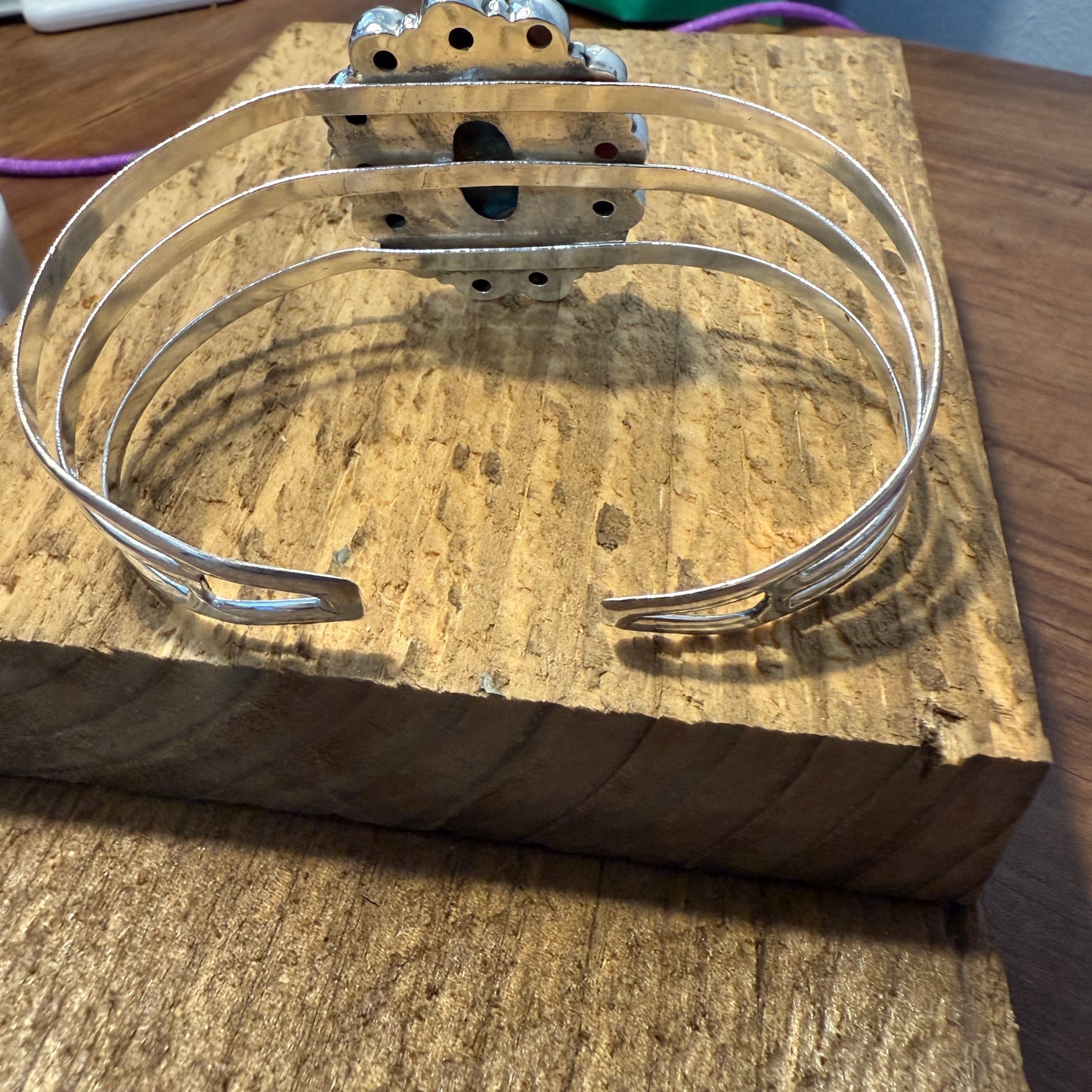 Spiny Oyster Turquoise Gemstone Cuff Sterling Silver