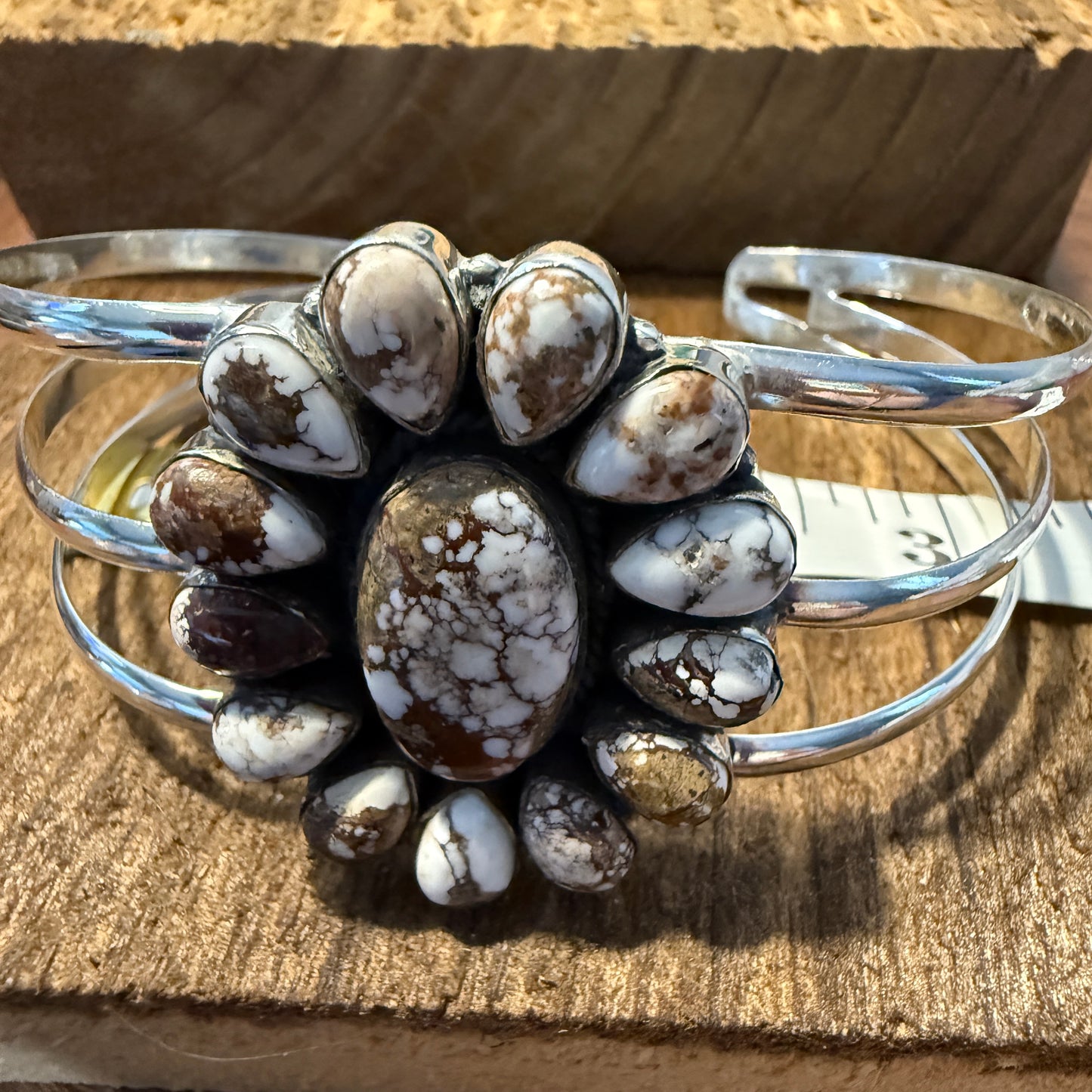 Wild Horse Turquoise Adjustable Sterling Silver Cuff