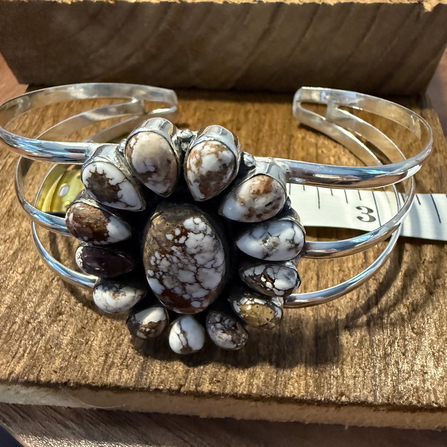 Wild Horse Turquoise Adjustable Sterling Silver Cuff