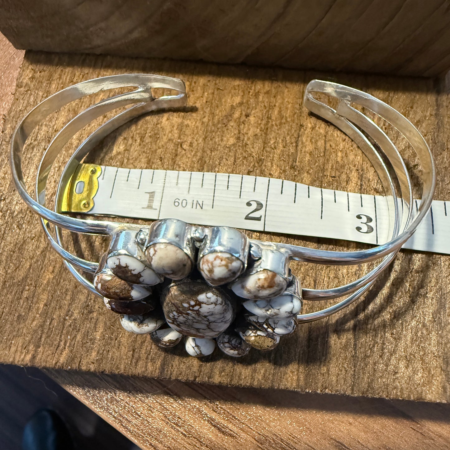 Wild Horse Turquoise Adjustable Sterling Silver Cuff