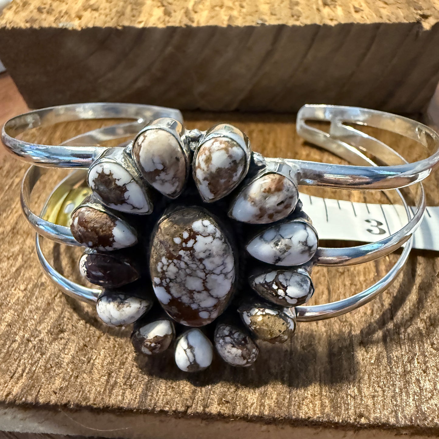 Wild Horse Turquoise Adjustable Sterling Silver Cuff
