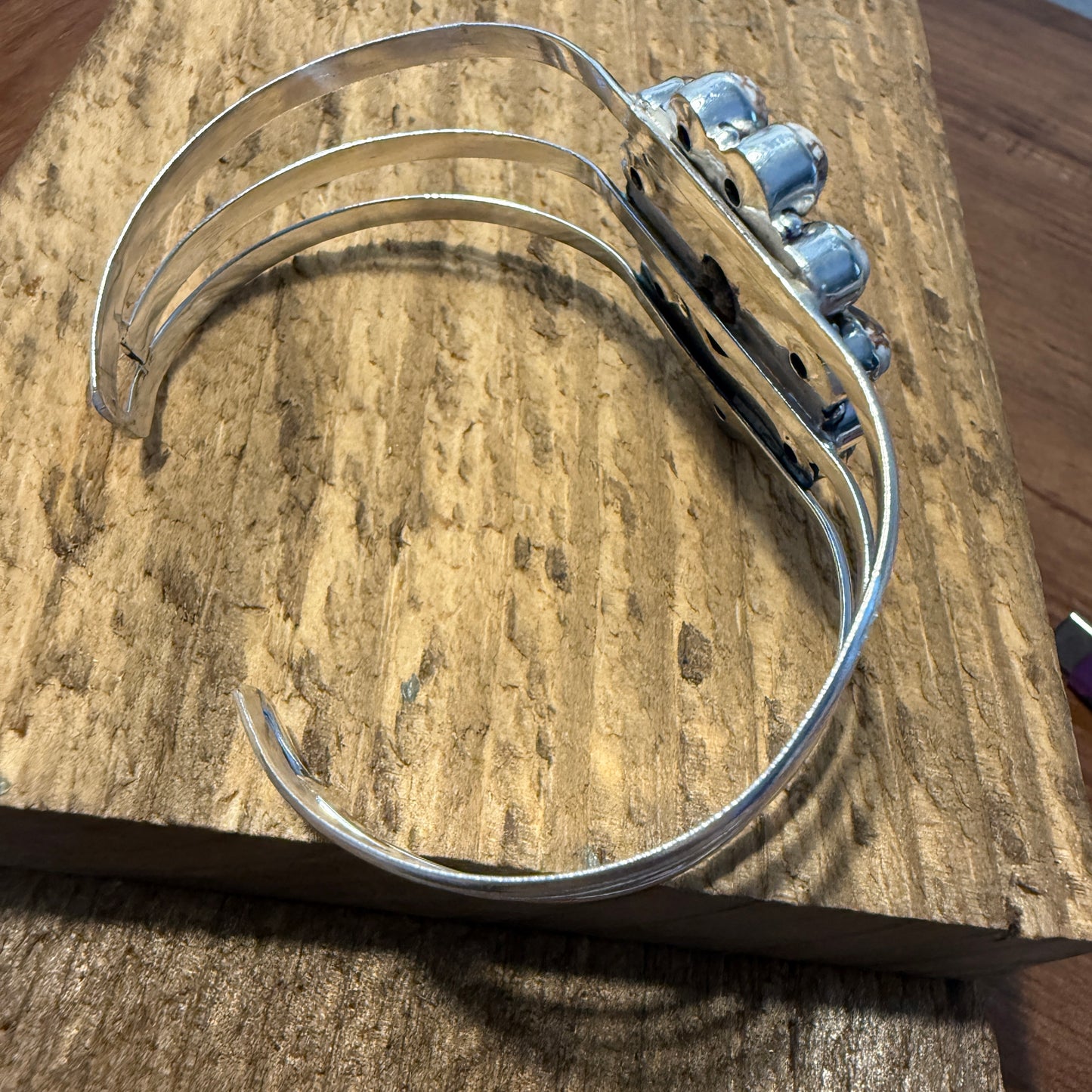 Wild Horse Turquoise Adjustable Sterling Silver Cuff