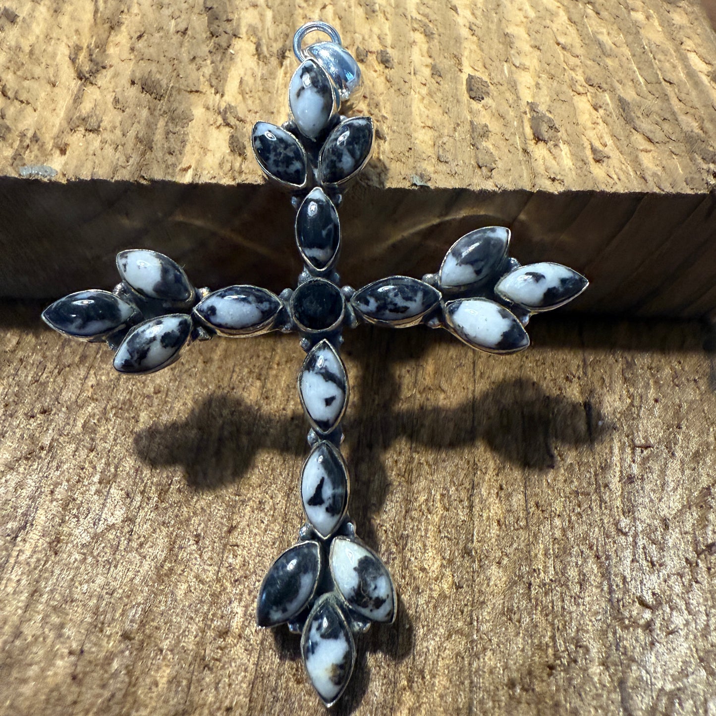 White Buffalo Dahlia Turquoise Navajo Gemstone Pendant
