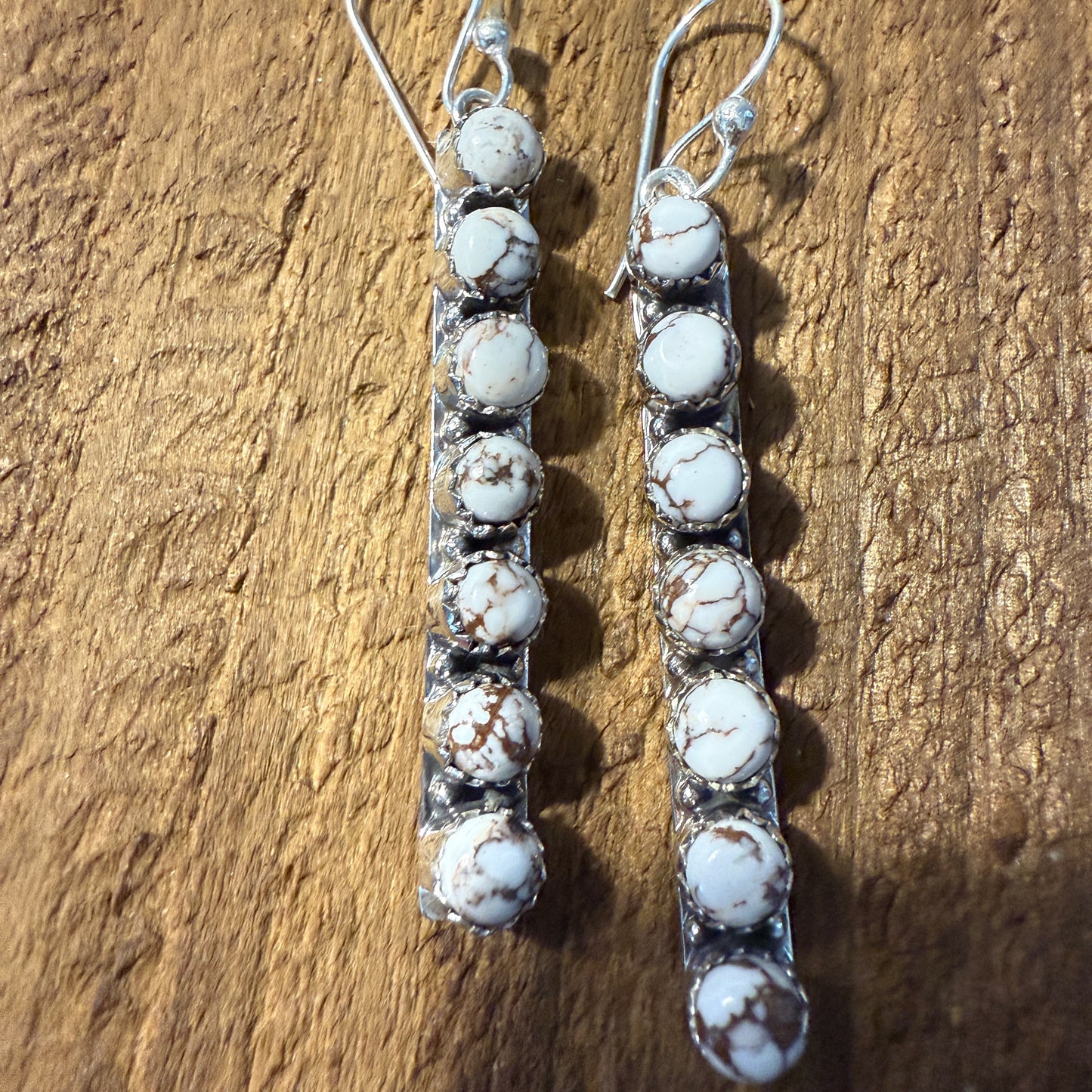 Wild Horse Jasper Dahlia Earrings 925 Sterling Silver