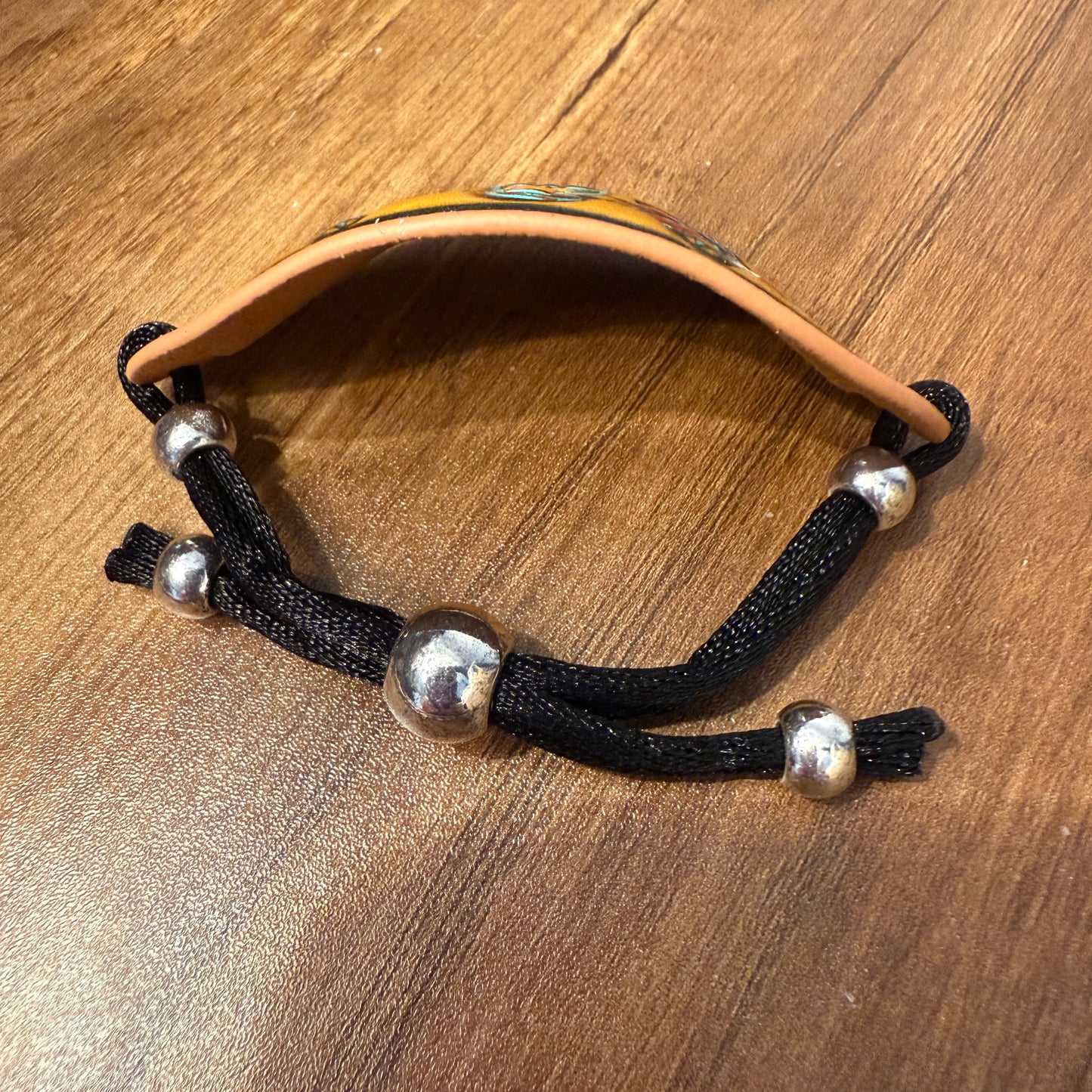 Native Thunderbird Leather Carved Cuff Bracelet Handcrafted Native American Style Power Accessory