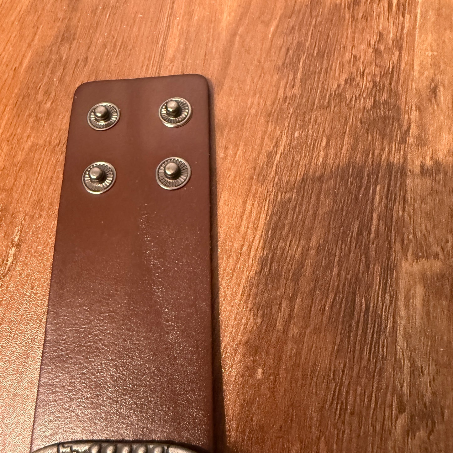 Turquoise Stone Dark Brown Leather Cuff Bracelet Handcrafted Boho Style For Everyday Wear