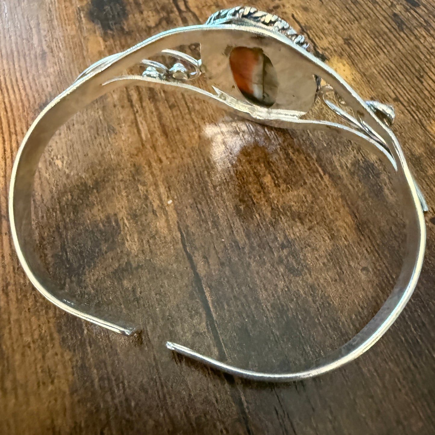 Oyster Copper Turquoise Bangle 925 Sterling Silver Handmade Jewelry For Women