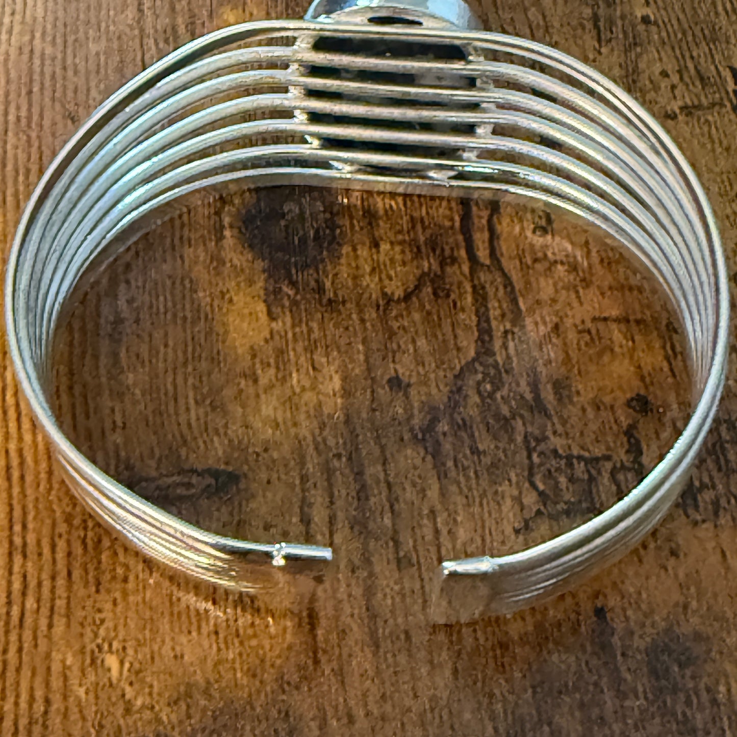 Navajo White Buffalo Dahlia Turquoise Sterling Silver Wide Cuff Bangle Bracelet