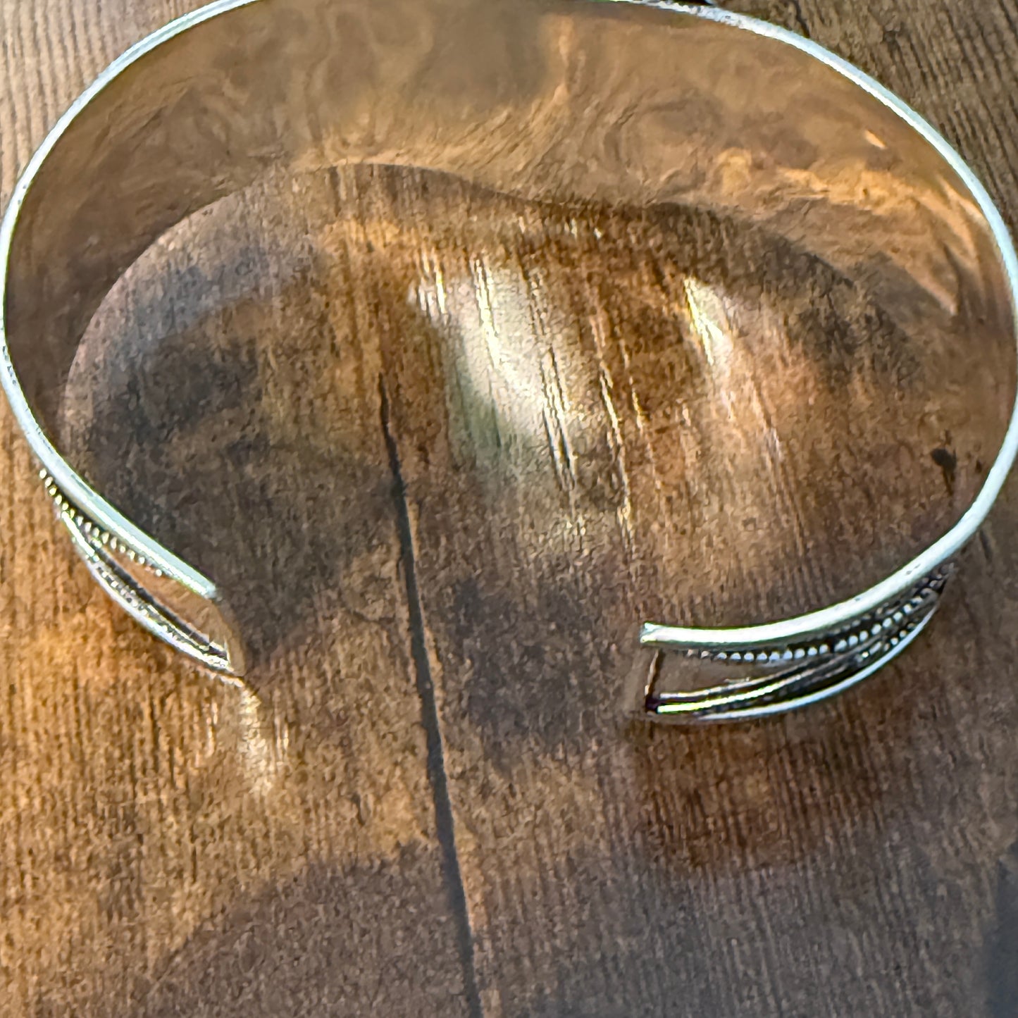 Chrysoprase Natural Gemstone 925 Sterling Silver Cuff Bangle Adjustable