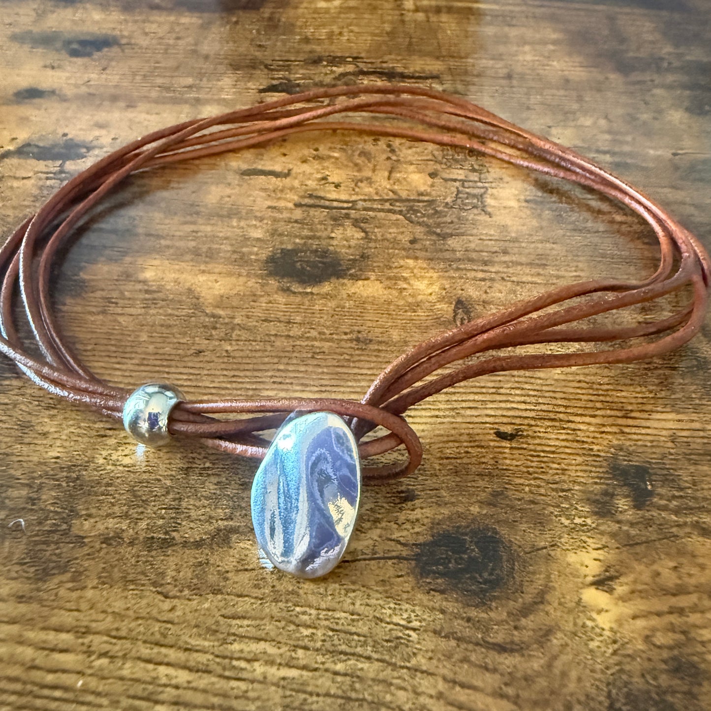 Bohemian Layered Handmade Brown String Choker Necklace