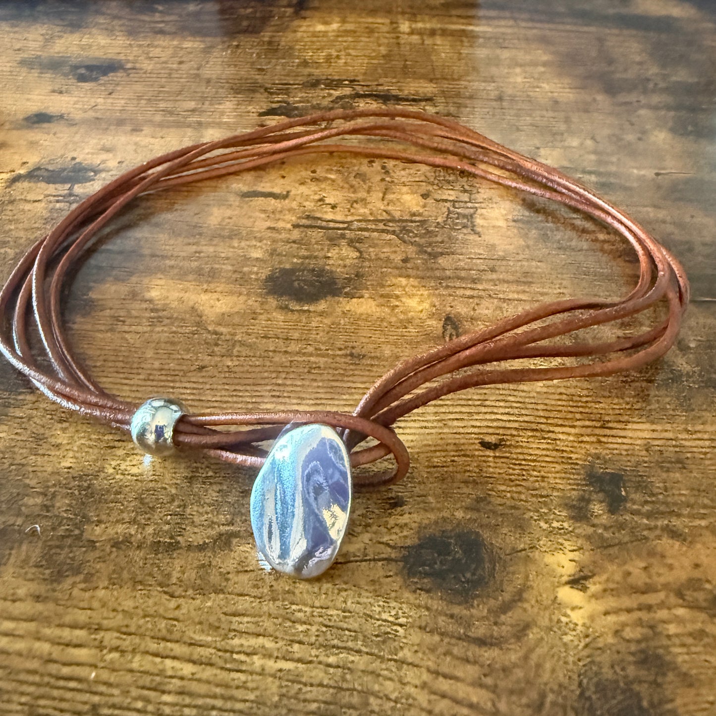 Bohemian Layered Handmade Brown String Choker Necklace