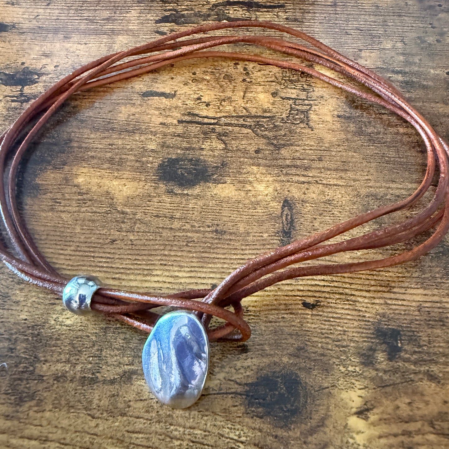 Bohemian Layered Handmade Brown String Choker Necklace