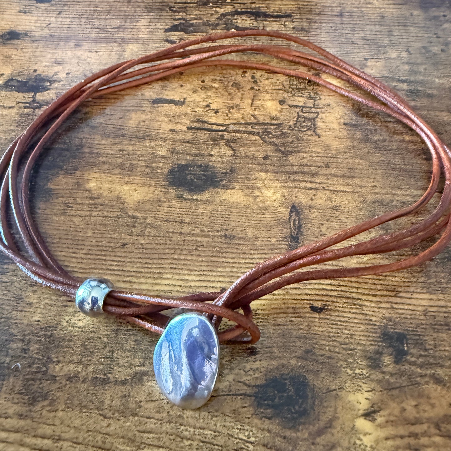 Bohemian Layered Handmade Brown String Choker Necklace