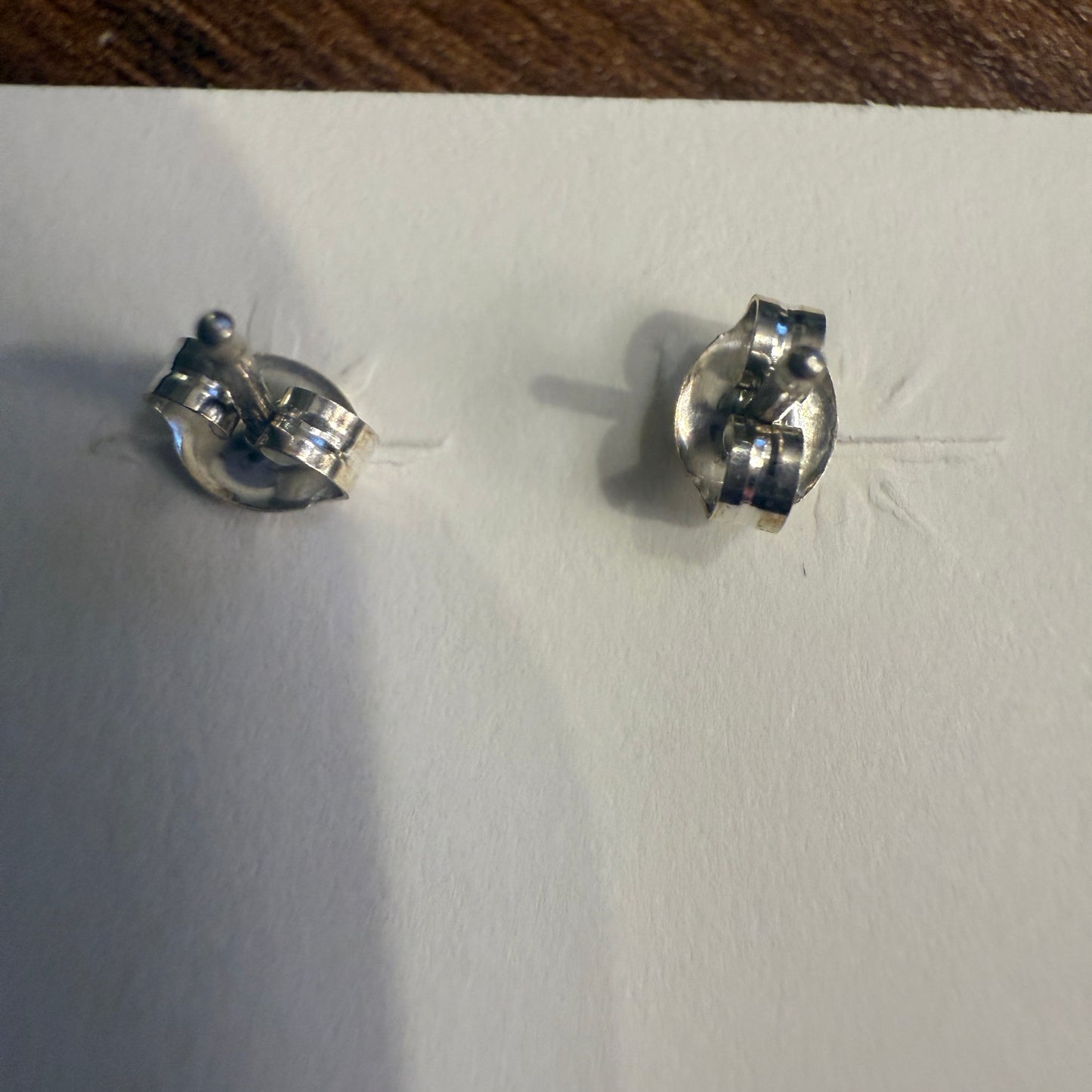 Bowakaty Native American Sterling Silver Turquoise Sunface Inlay Stud Earrings