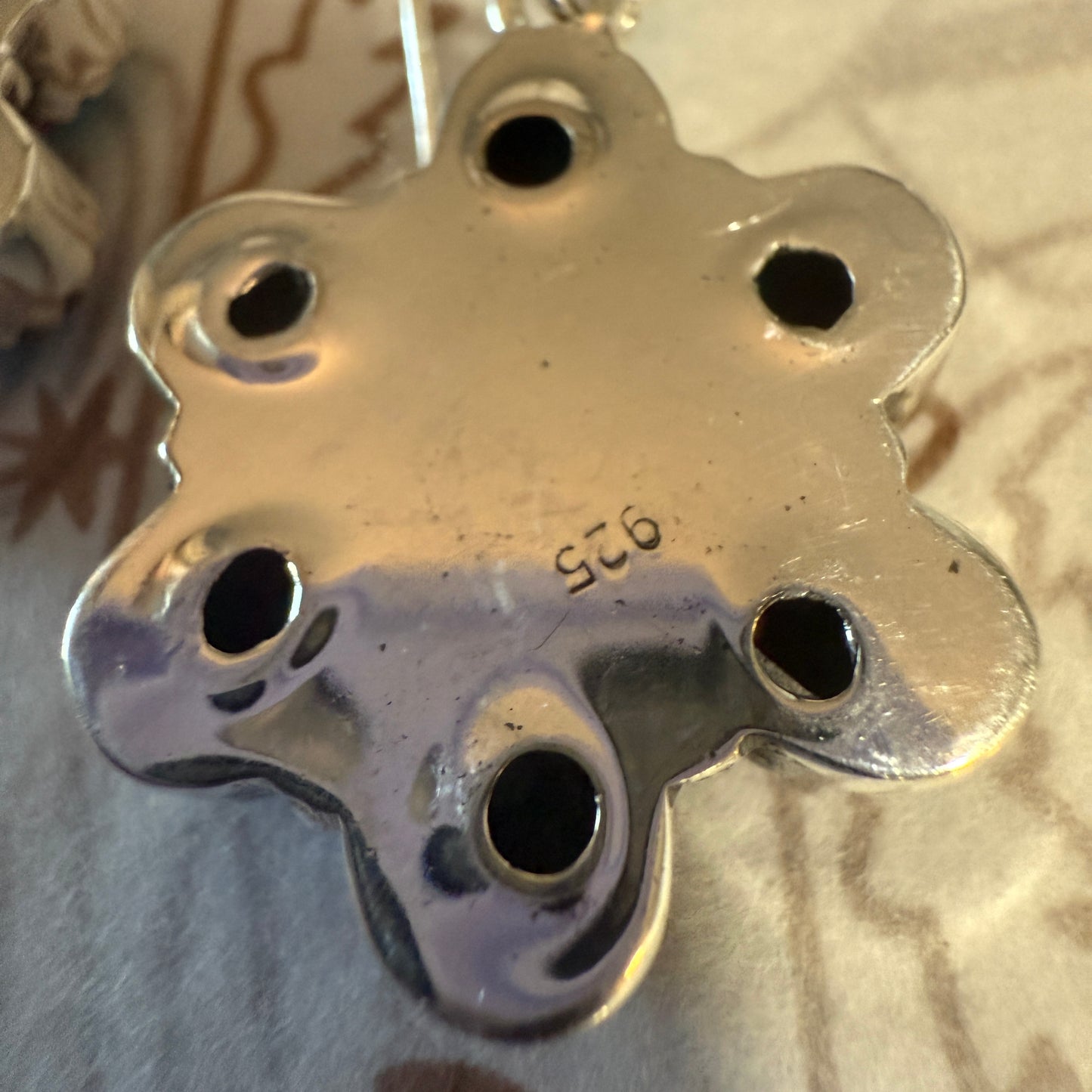 Cotton Candy Turquoise Dahlia Cluster Earrings Handmade 925 Sterling Silver