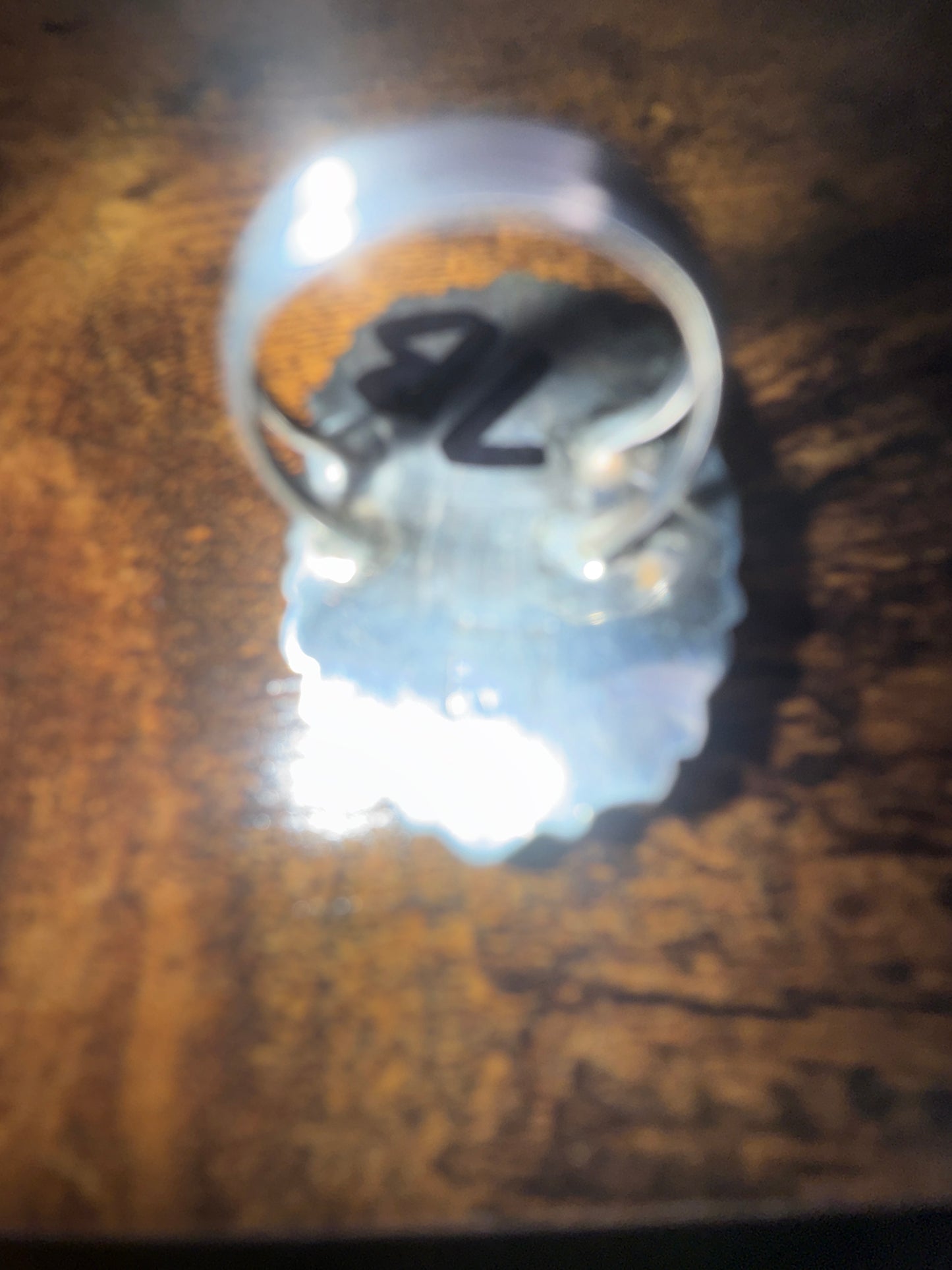 Navajo Sterling Silver White Buffalo Turquoise Cluster Ring Size 7