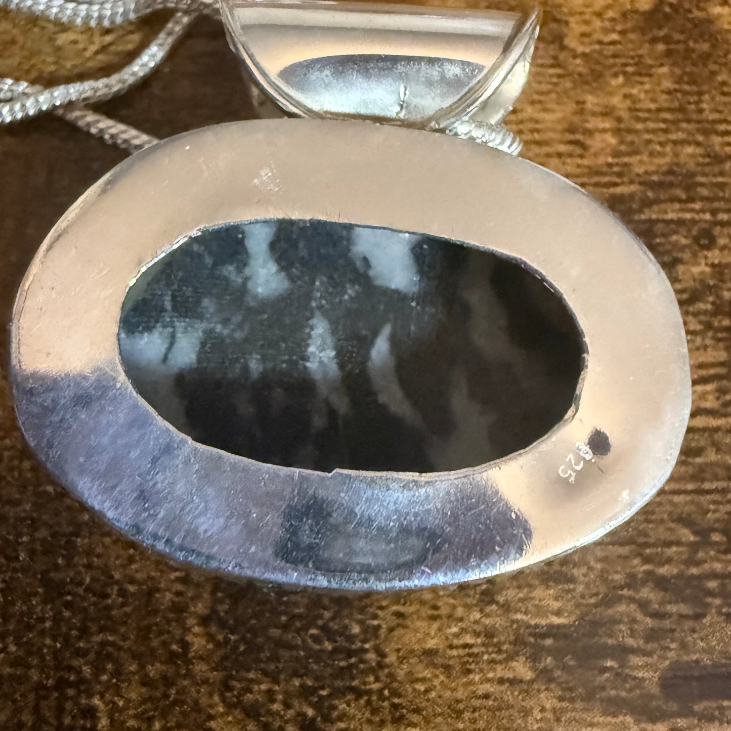 White Buffalo Turquoise Pendant Necklace In Sterling Silver 18 Inch Chain