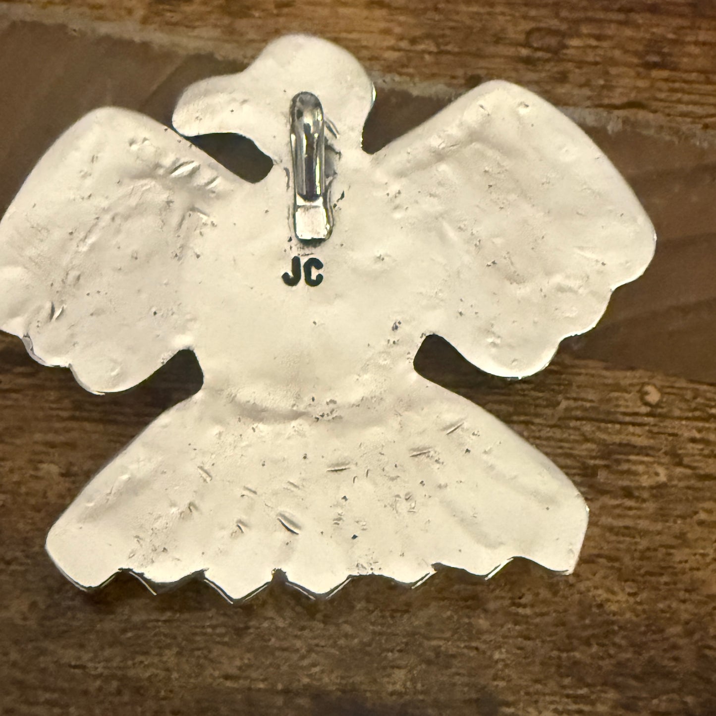 Navajo Kingman Turquoise Gemstone Thunderbird Pendant Signed By Cleveland