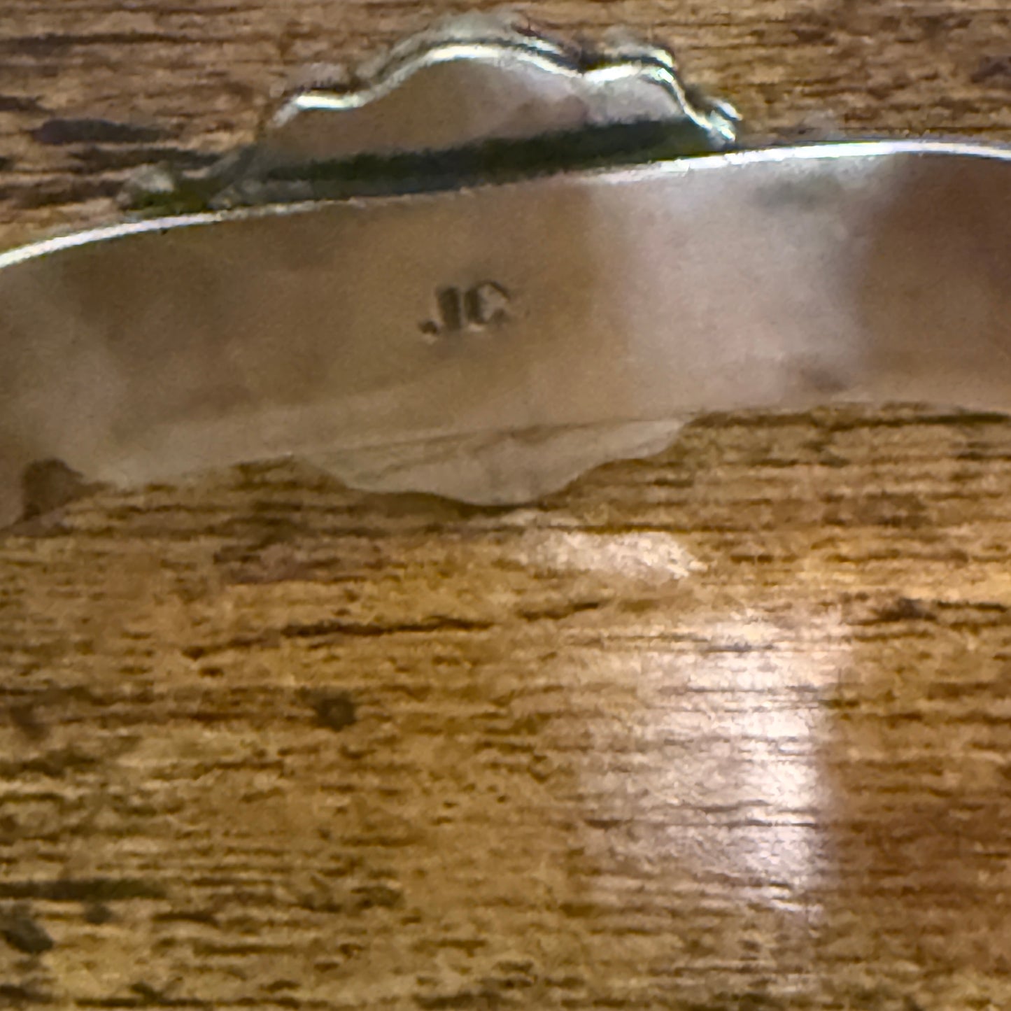 Navajo Indian Green Gaspéite Cuff Bracelet Signed By Cleveland Nickel Silver