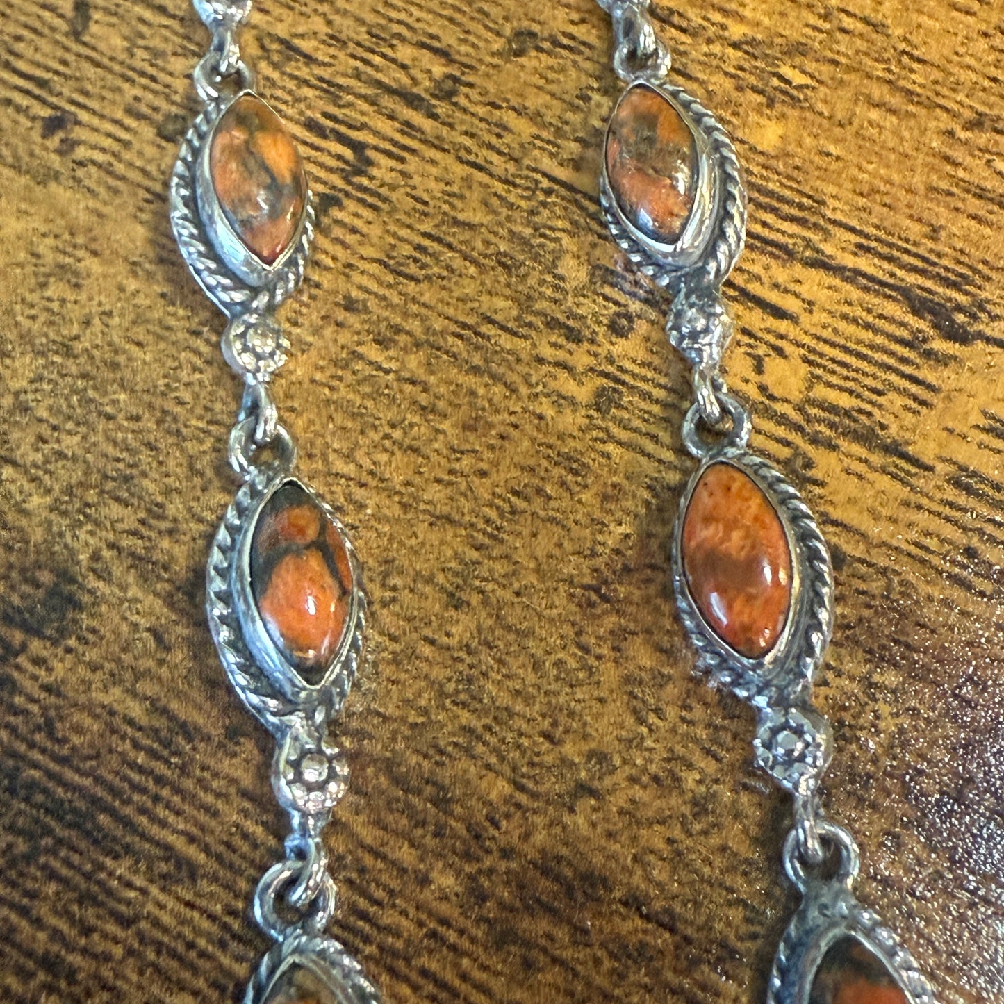 Copper Sponge Coral Turquoise Gemstone Sterling Silver Handmade Stud Earring