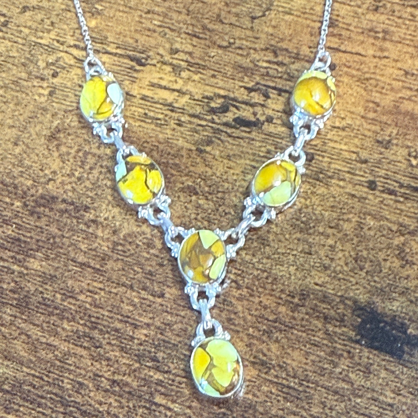 Honey Dahlia Lariat Necklace In 925 Sterling Silver Adjustable 18 To 20 Inch