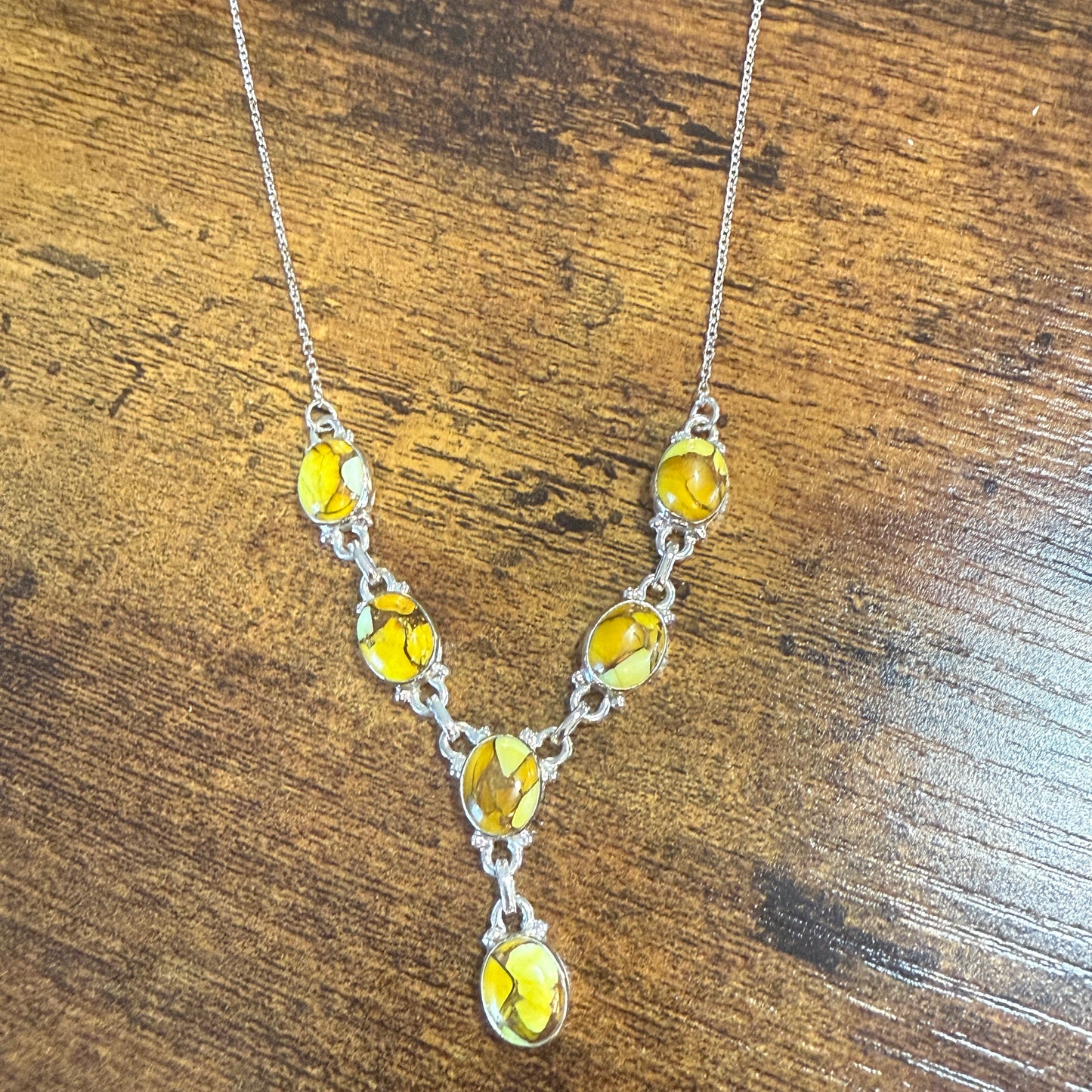 Honey Dahlia Lariat Necklace In 925 Sterling Silver Adjustable 18 To 20 Inch