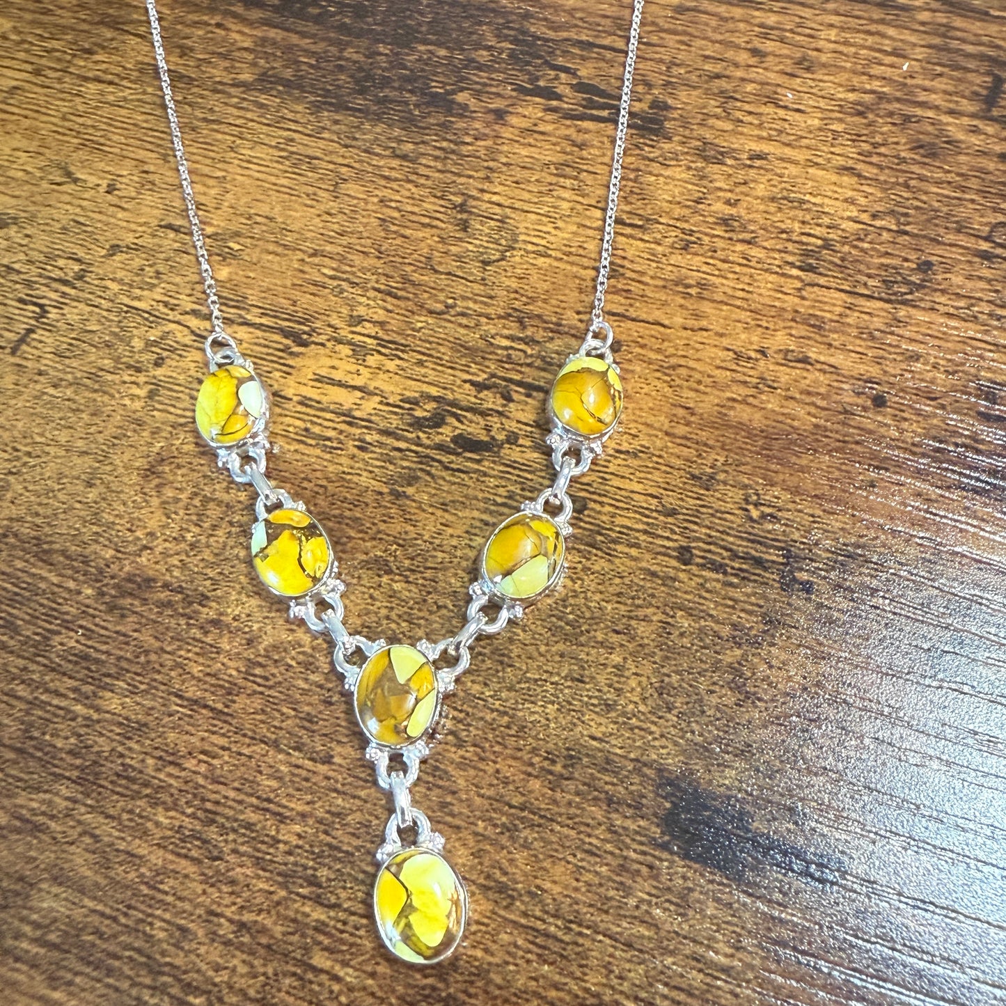 Honey Dahlia Lariat Necklace In 925 Sterling Silver Adjustable 18 To 20 Inch