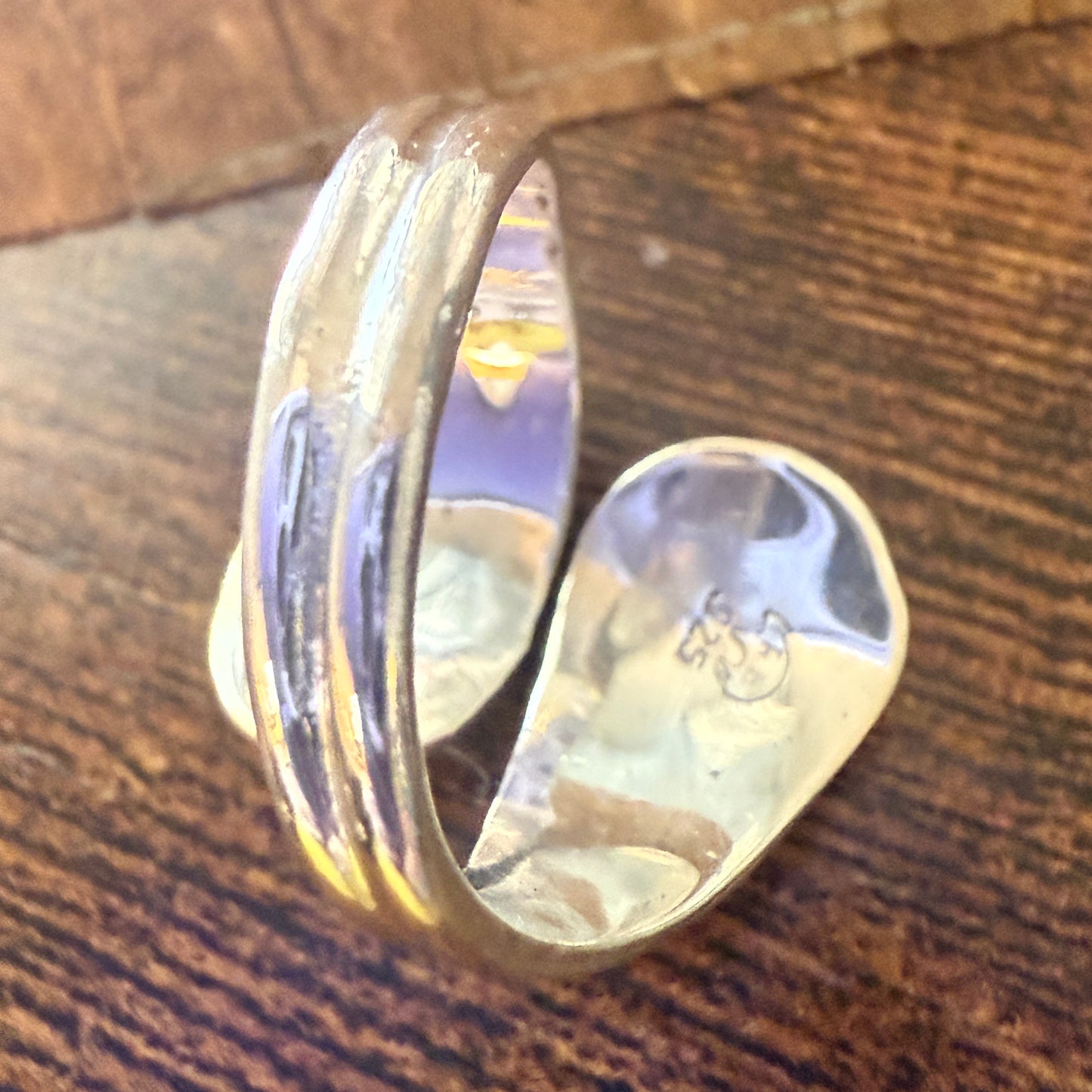 Native American Coral Turquoise Gemstone Adjustable Ring by Belin