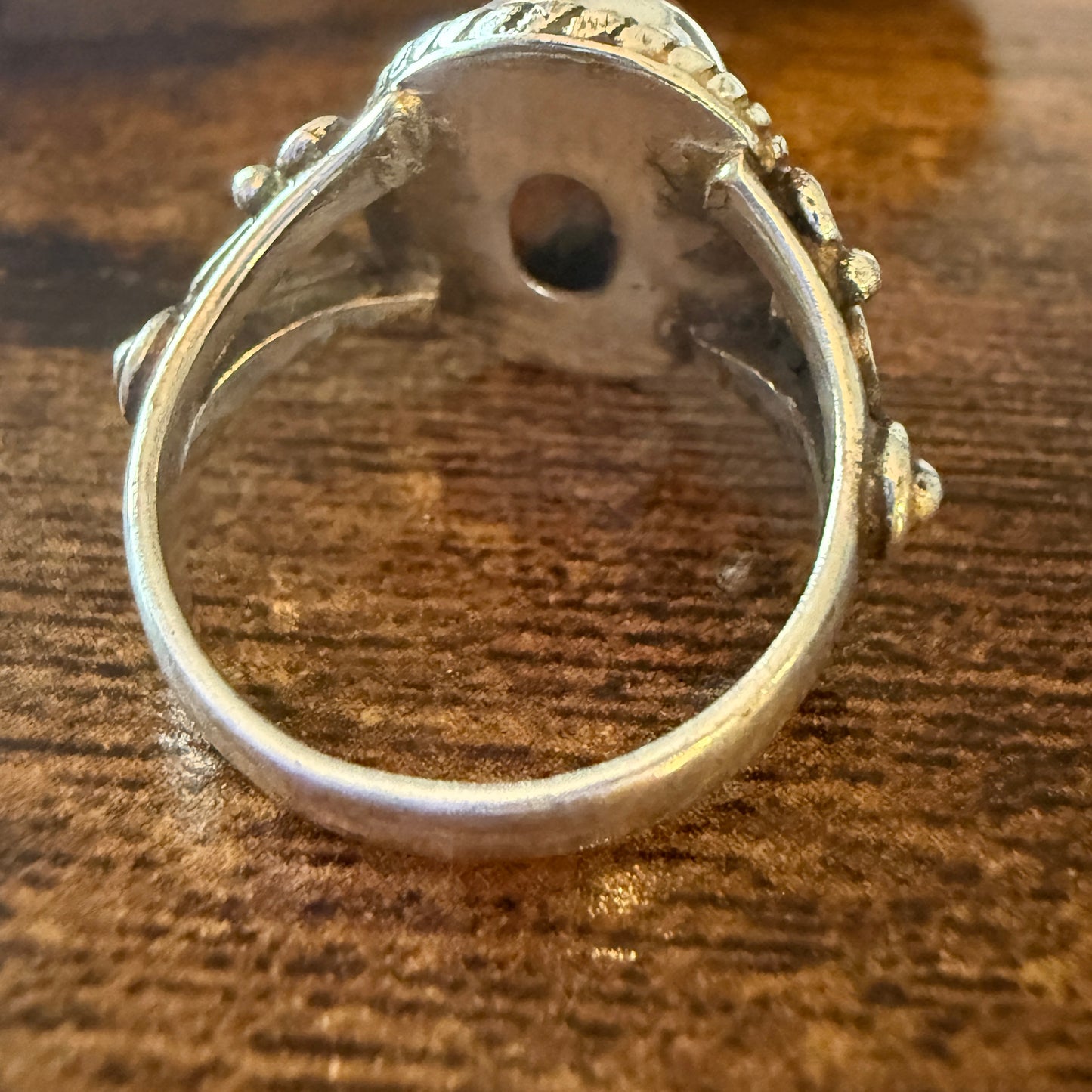 Oyster Turquoise Adjustable Cuff Ring 925 Sterling Silver Handmade Size 7