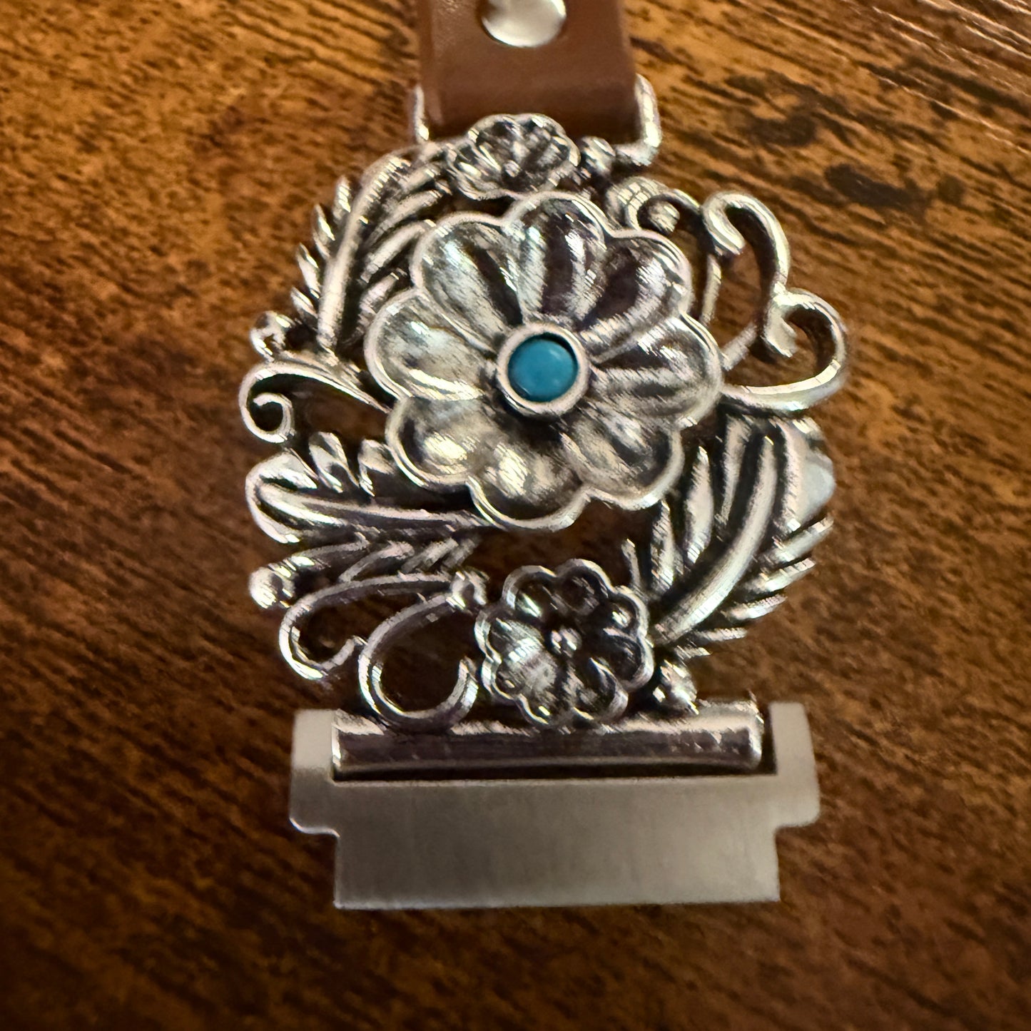 Handcrafted Cowgirl Apple Watch Band Turquoise Brown Leather