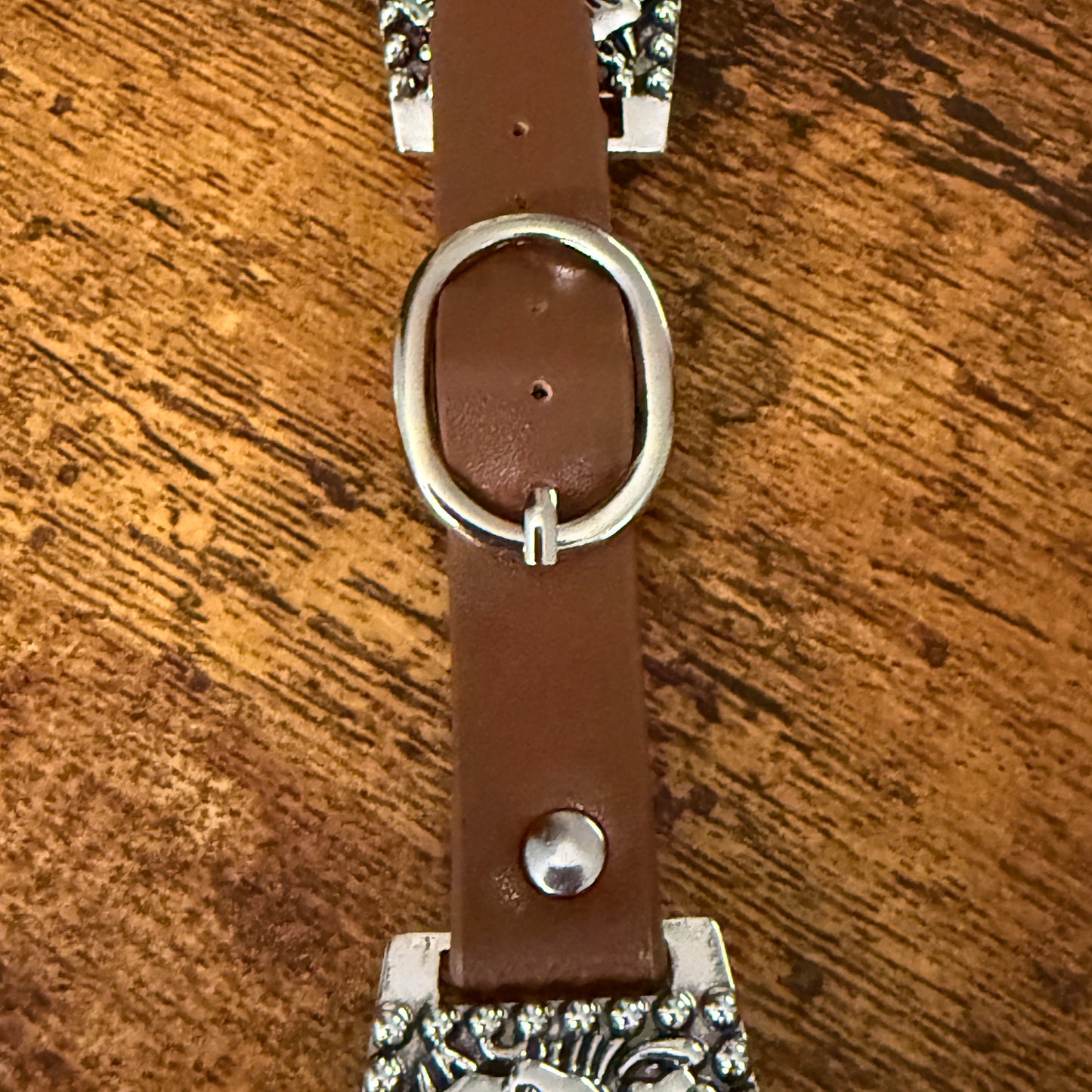 Handcrafted Cowgirl Apple Watch Band Floral Turquoise Brown Leather